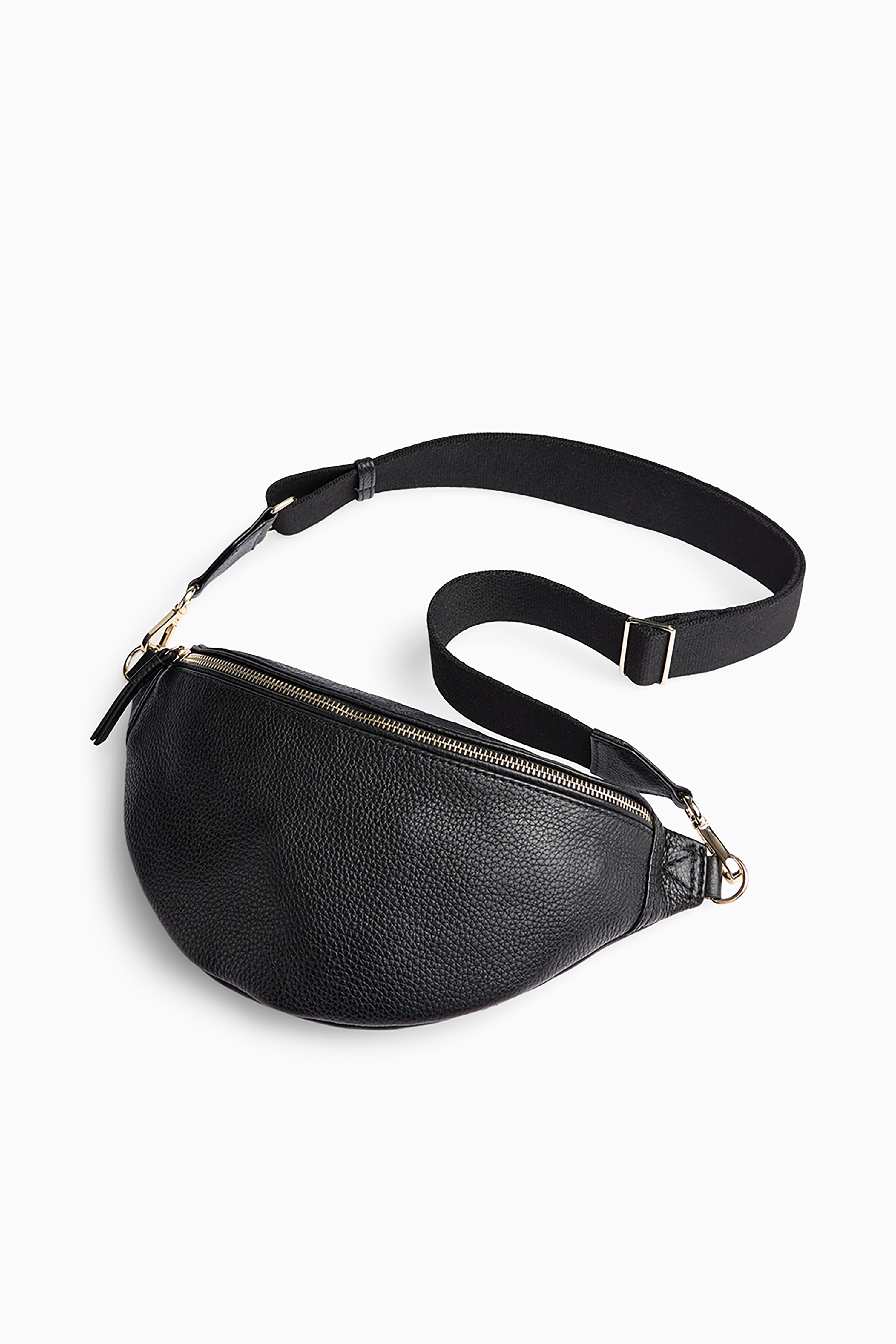 Elinor Bum Bag - Grain Black w/ Gold