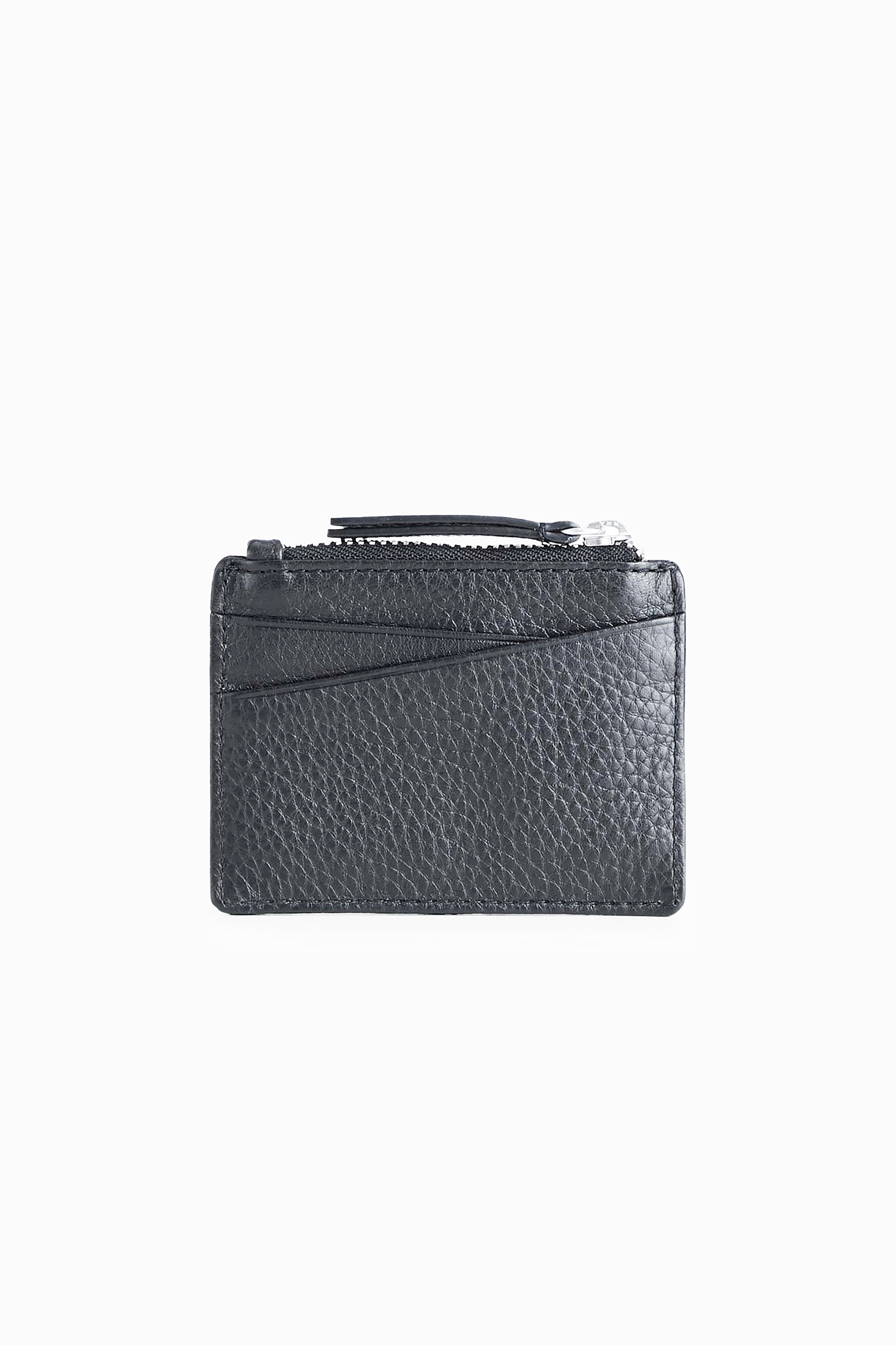 Frey Zip Card Holder - Grain Black