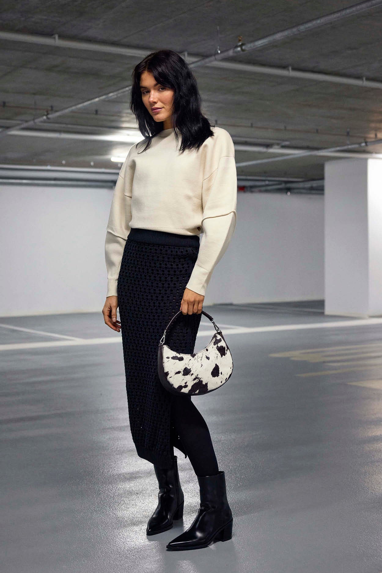 Helia Crossbody Bag - Cow Print