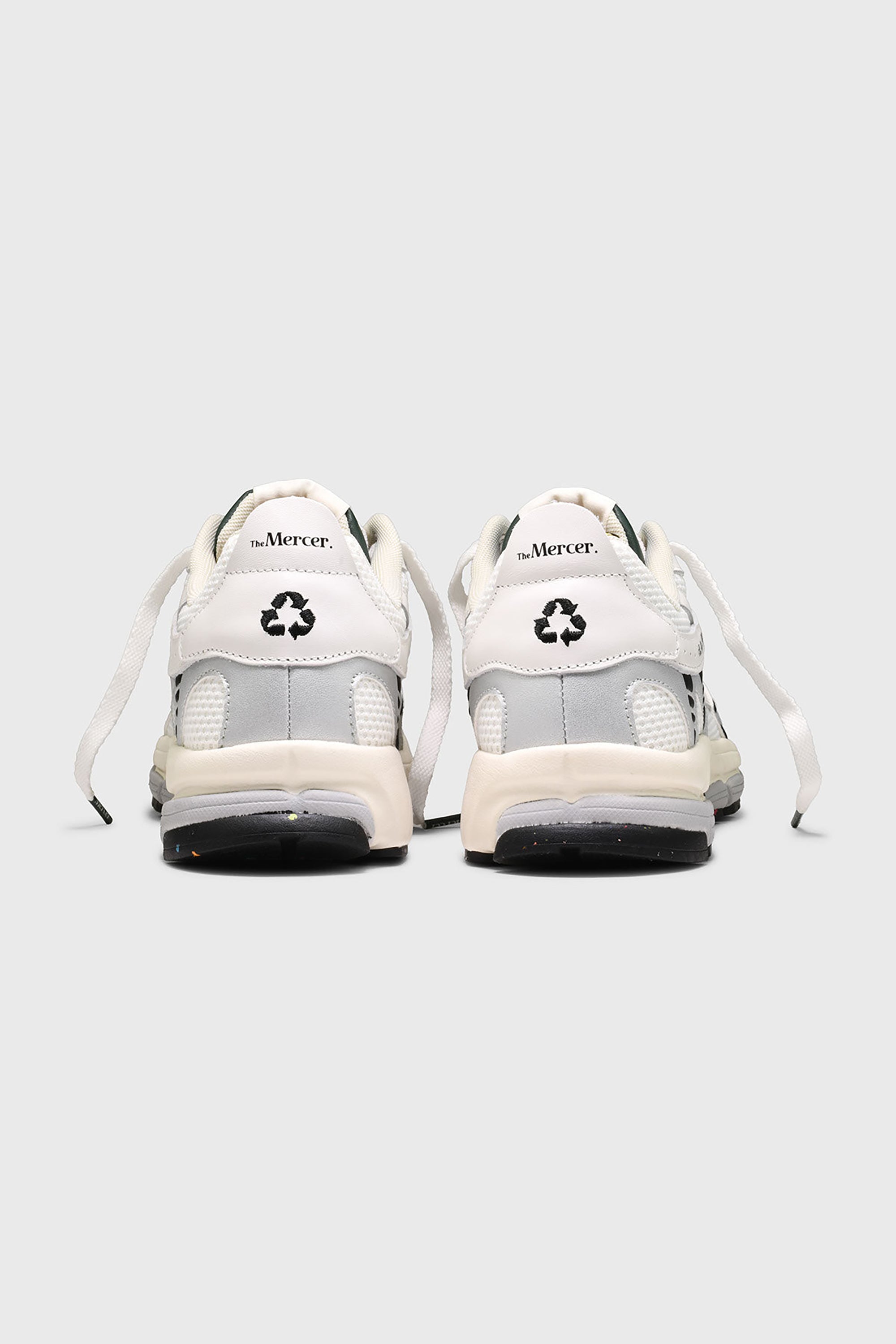 The Re-Run White Silver Sneakers - White / Green