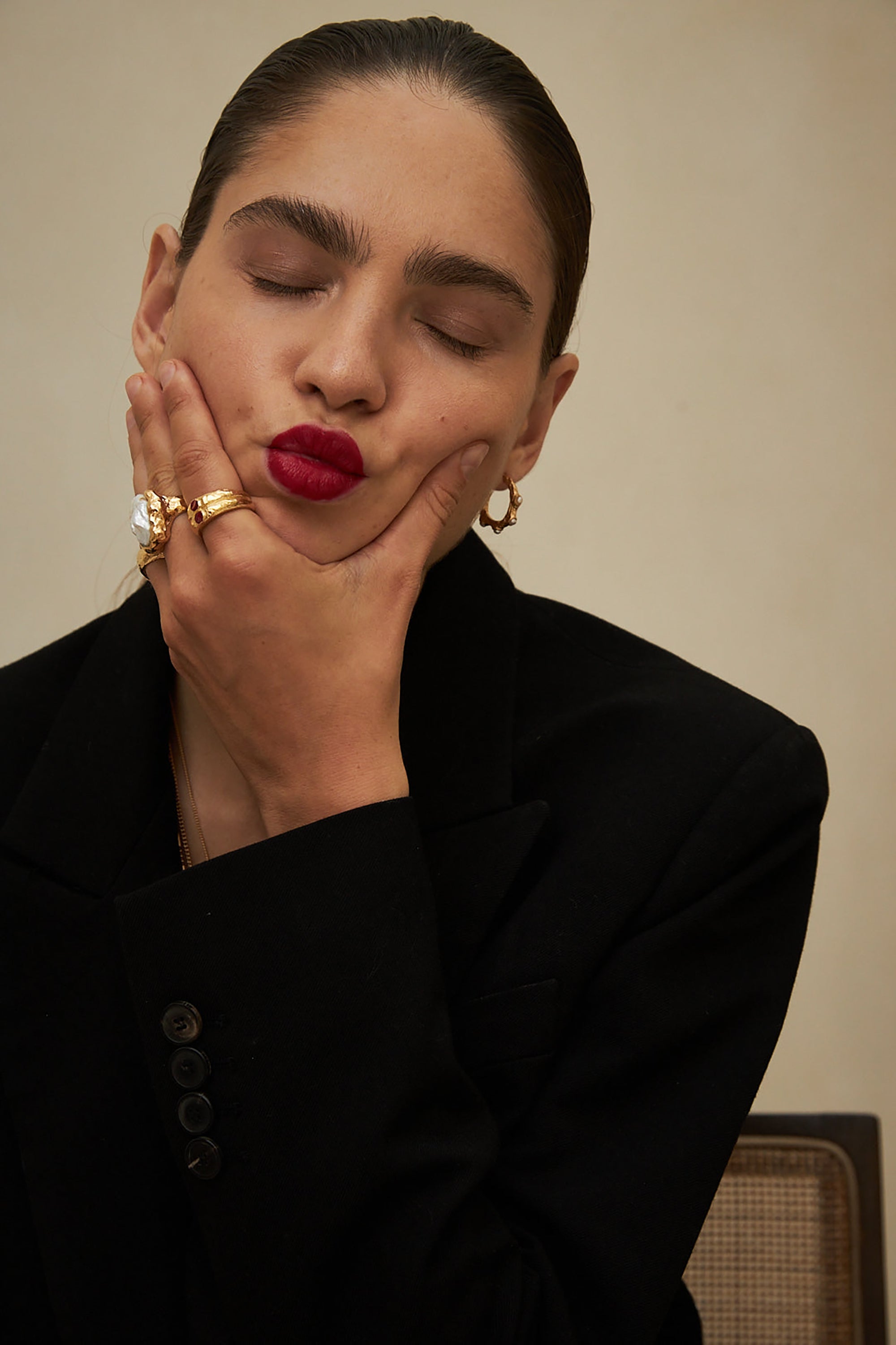 Derrick Ring - Gold with Coral