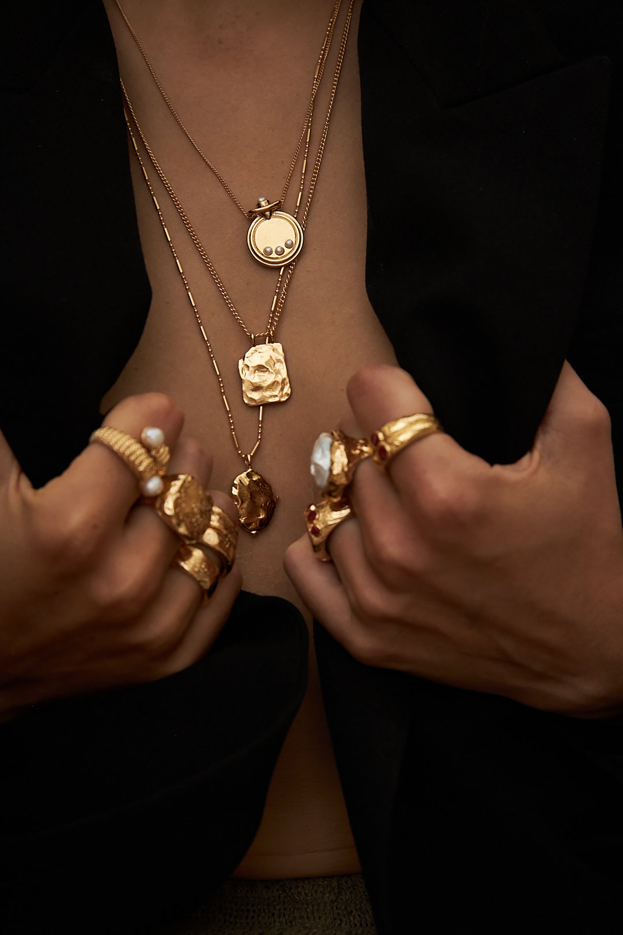John Ring - Gold with Coral