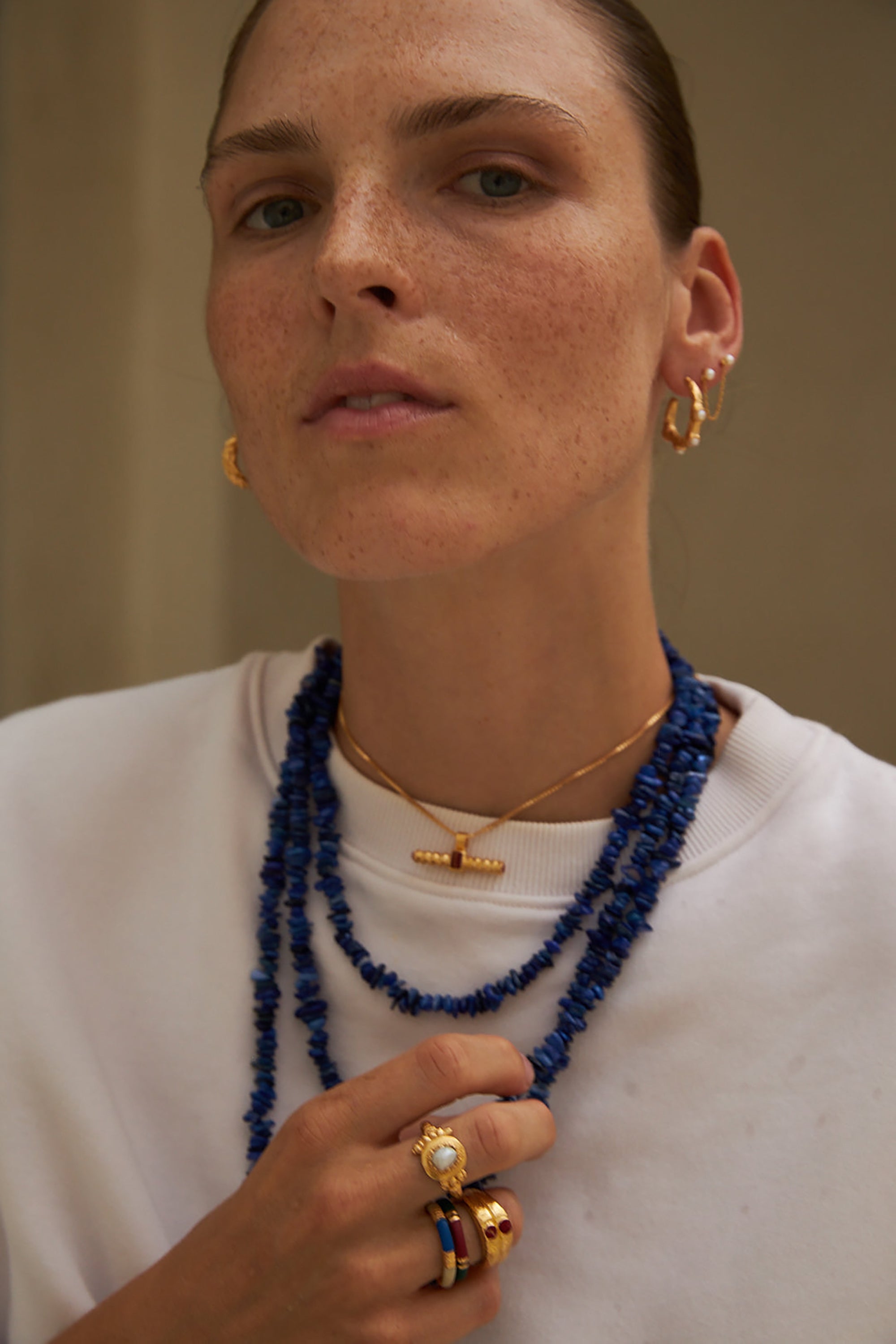 Madison Earrings - Gold with Pearl