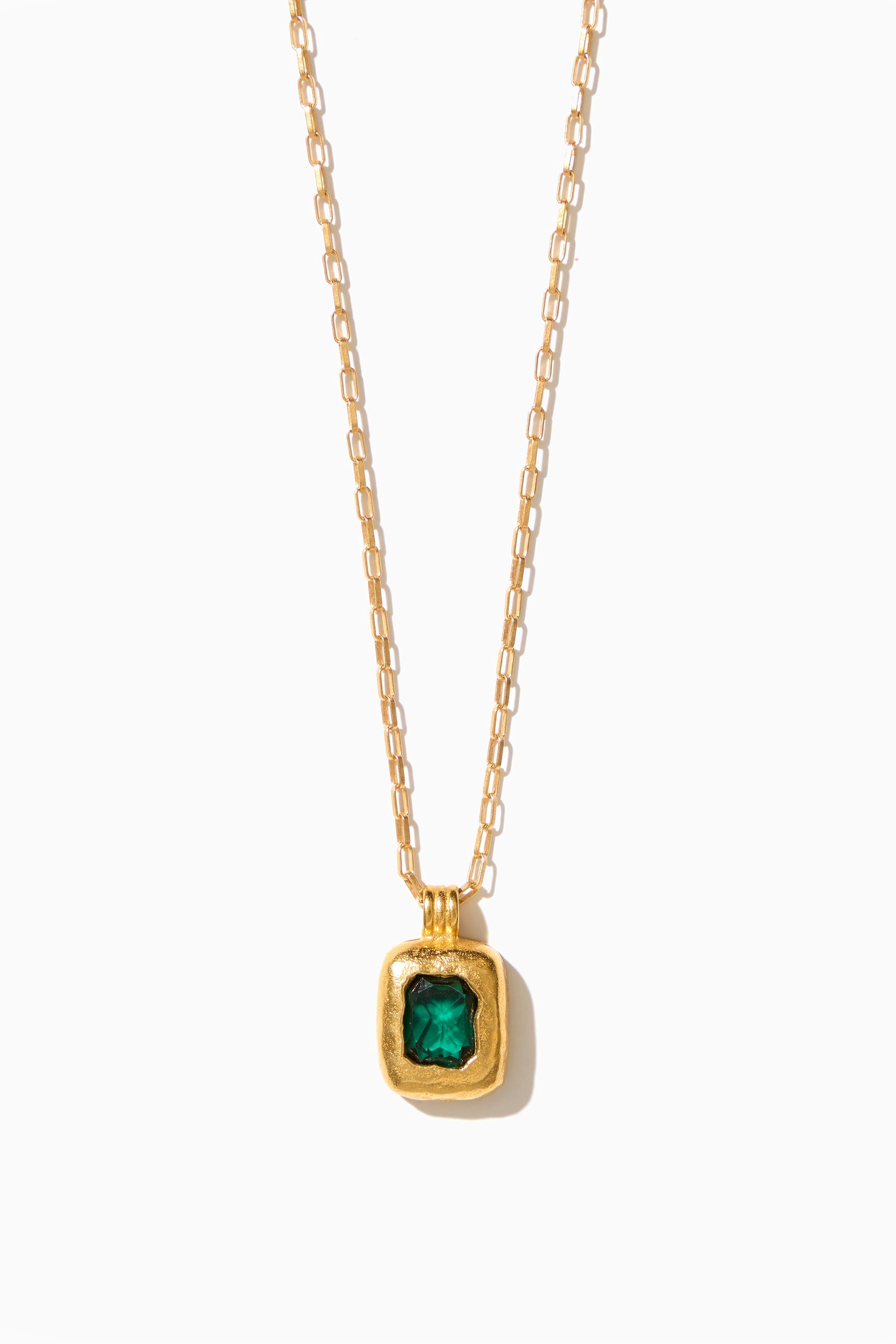 Paloma Necklace - Gold w/ Malachite