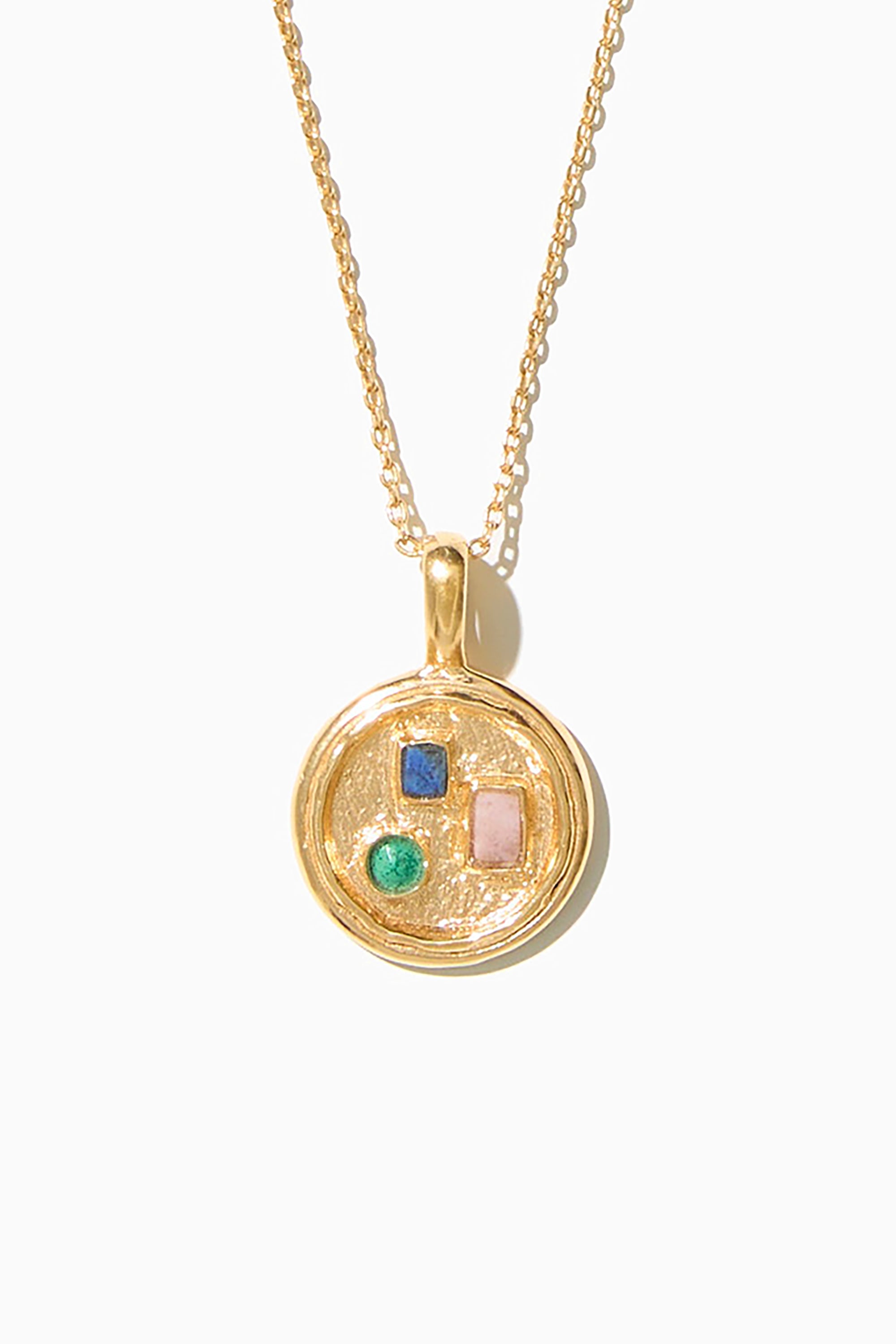 Teddy Necklace - Gold with Gemstones