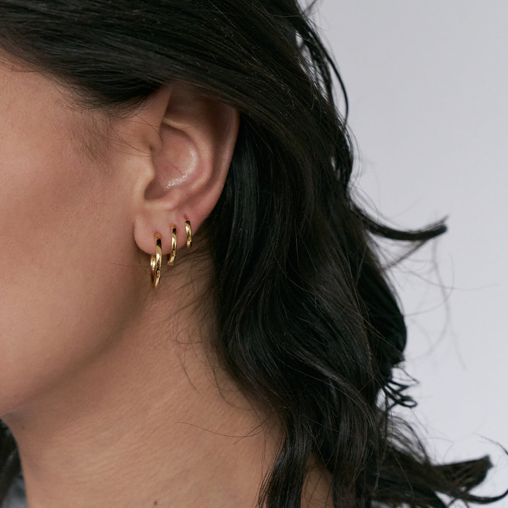 3-Pack Basic Hoops - Gold