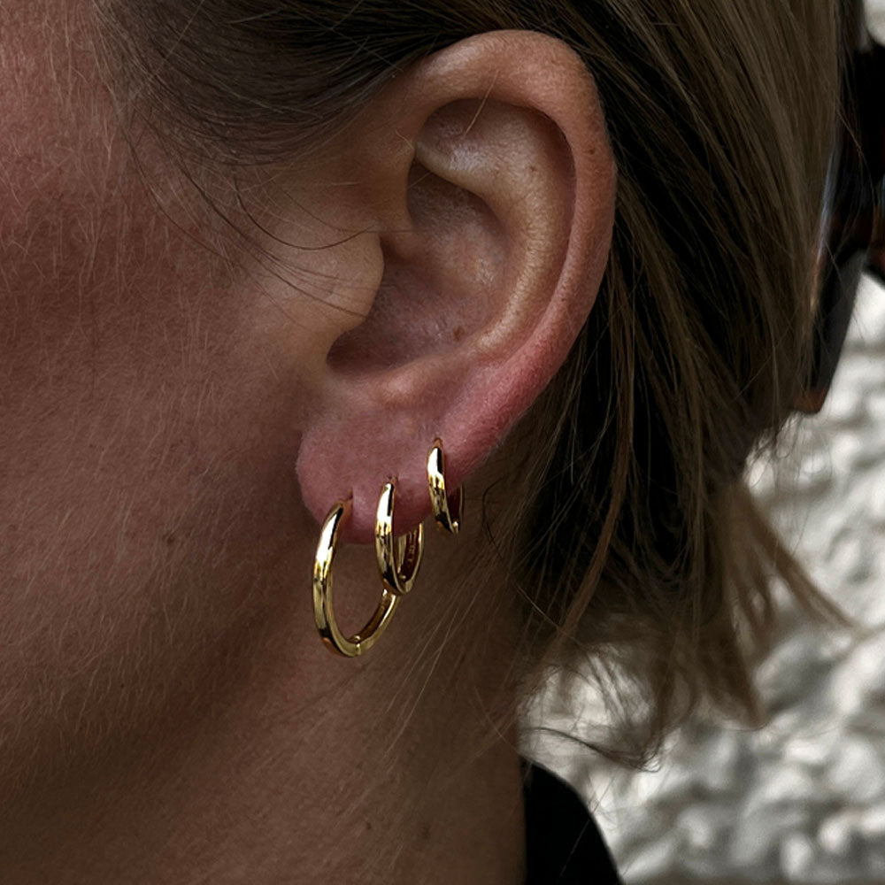 3-Pack Basic Hoops - Gold