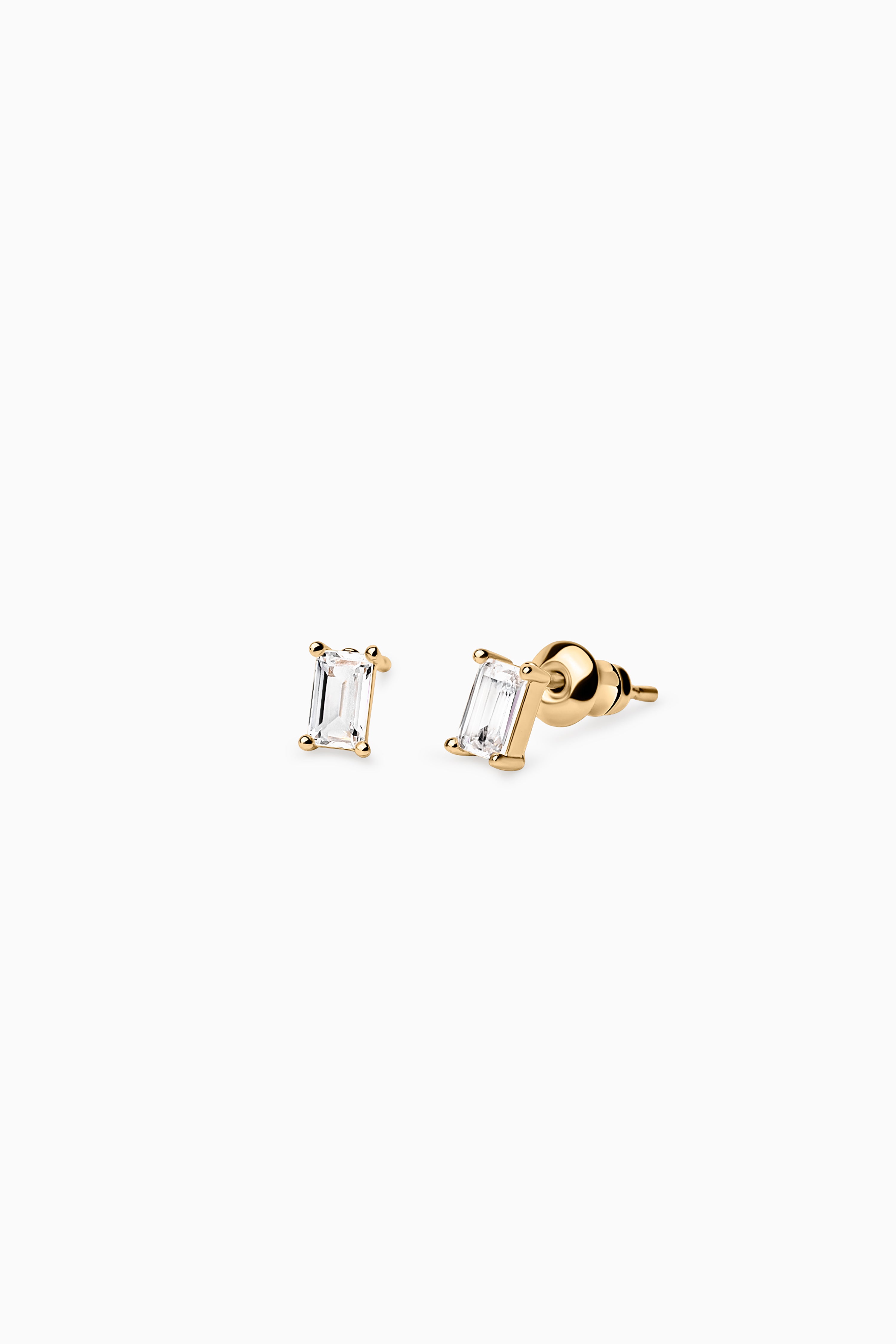 Baguette Studs - Gold