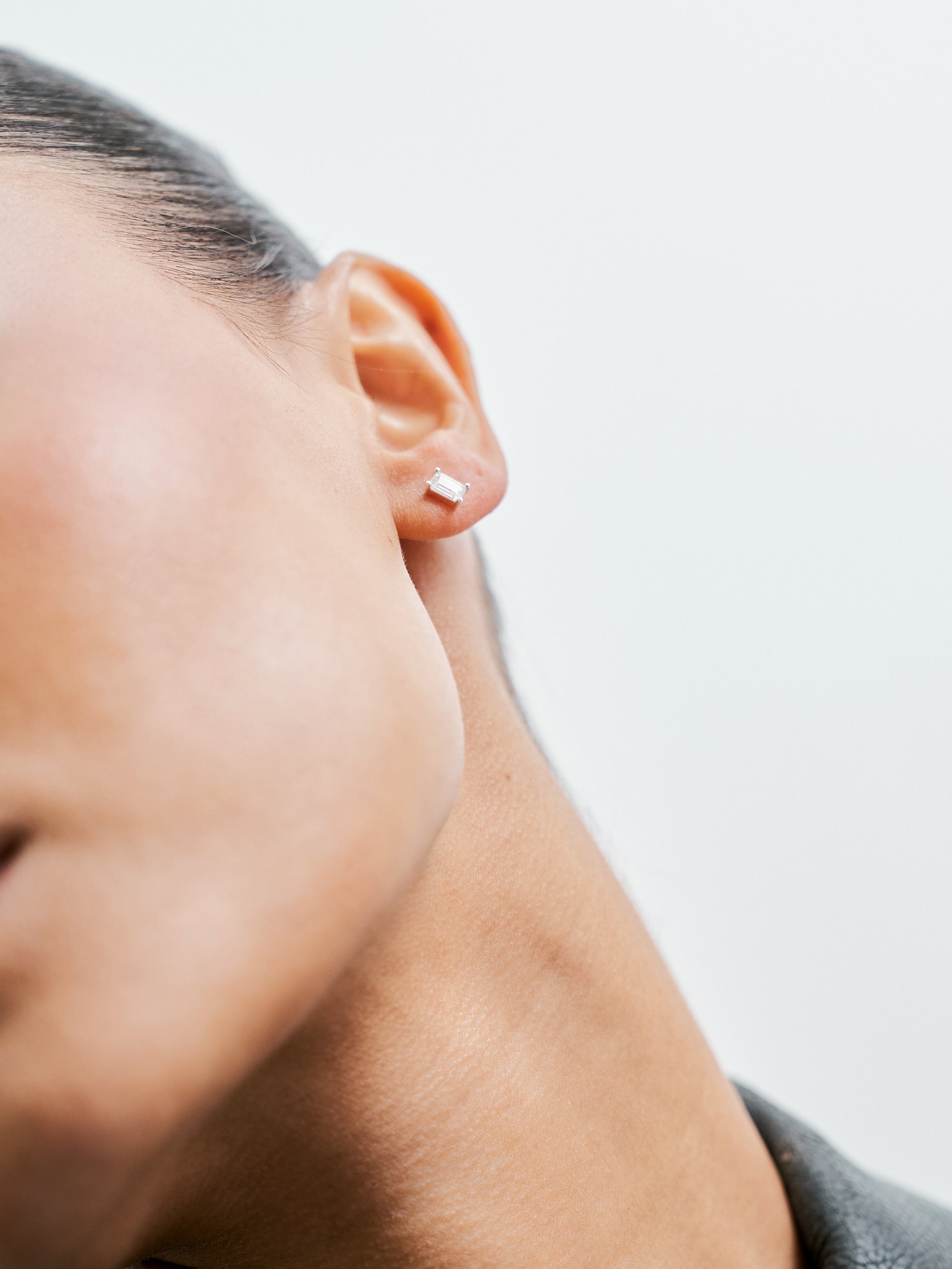 Baguette Studs - Silver