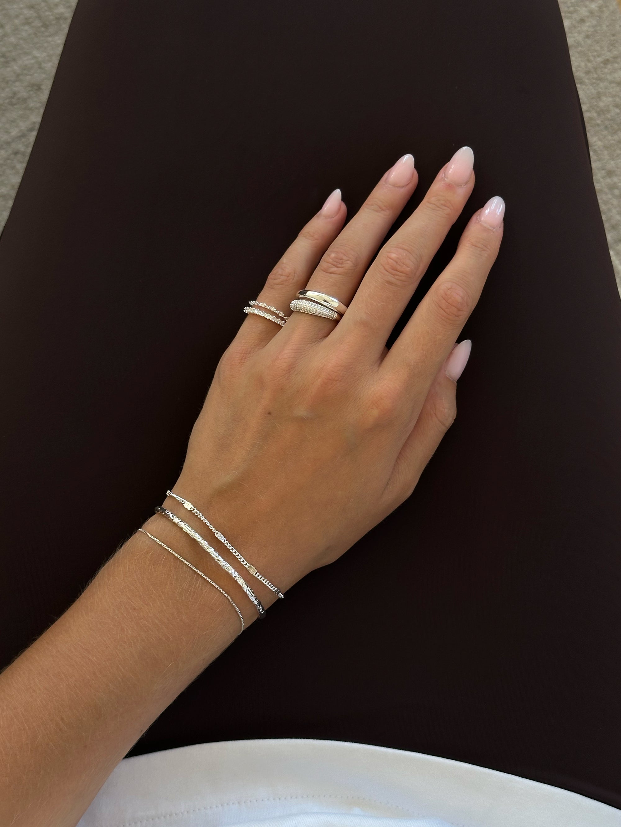 Marquise Stacker Ring - Silver