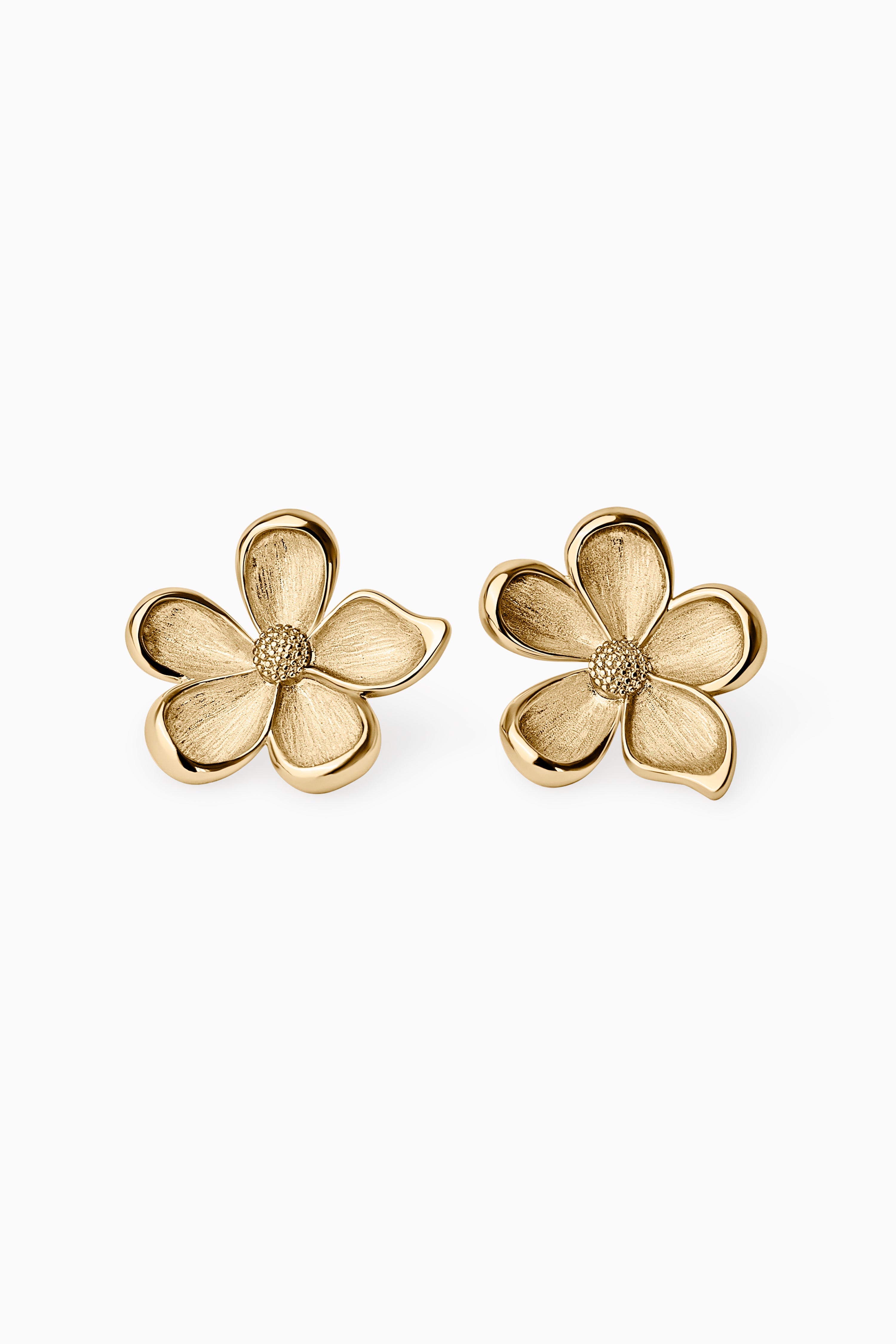 Maxi Flower Earrings - Gold