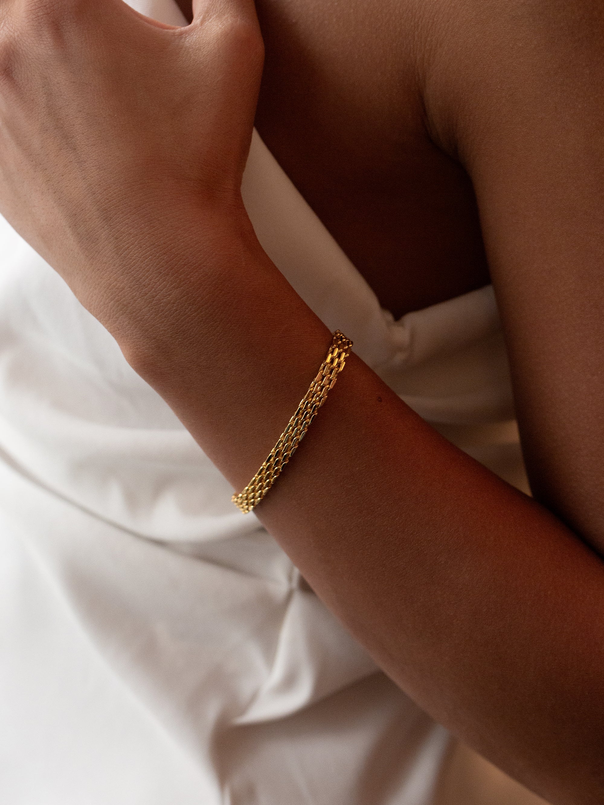 Mesh Link Bracelet - Gold