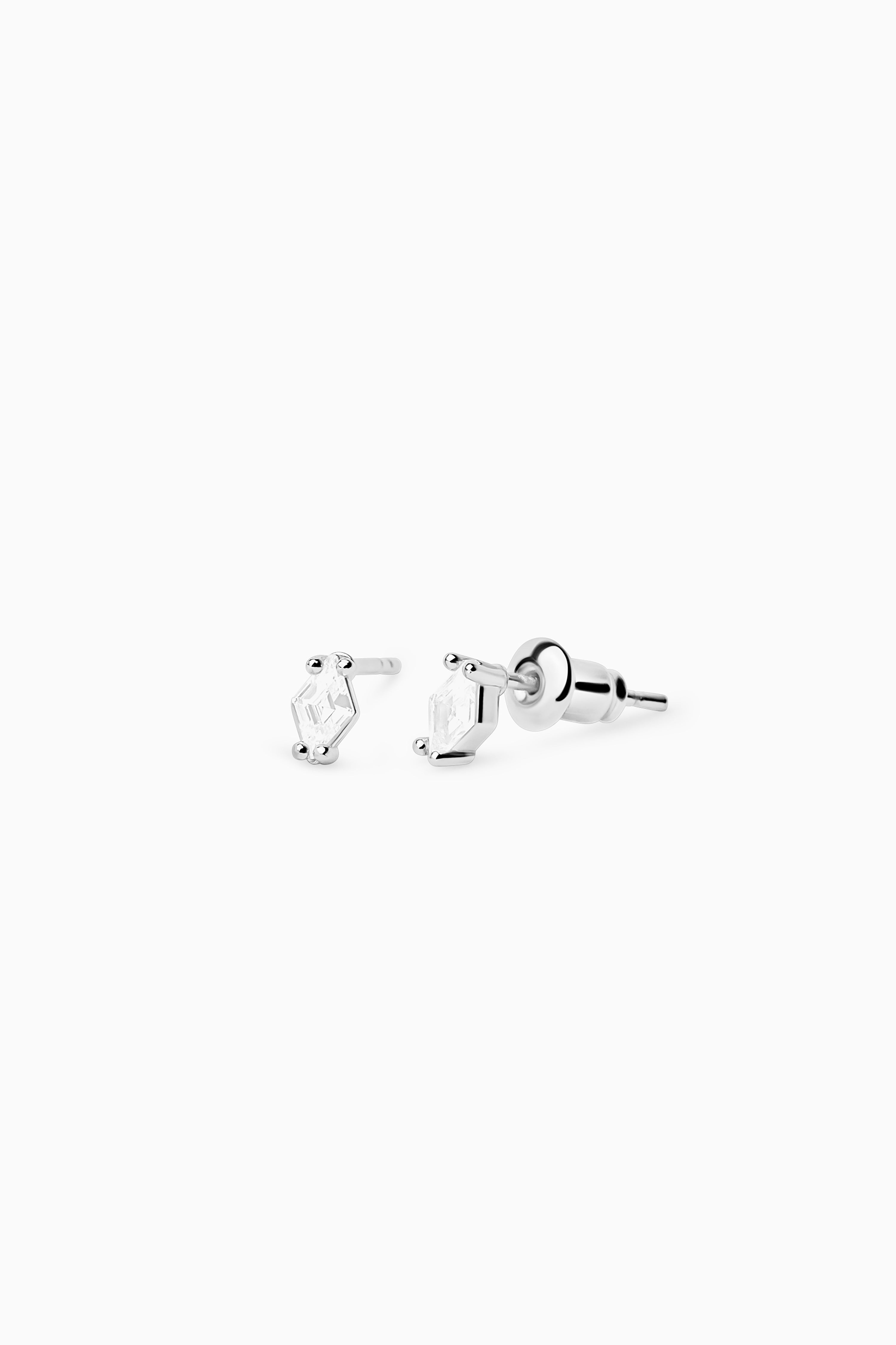 Rhombus Studs - Silver