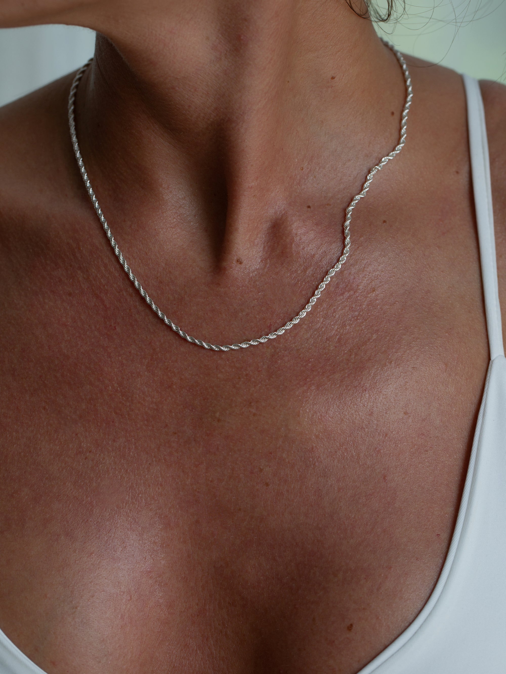 Rope Chain Necklace - Silver
