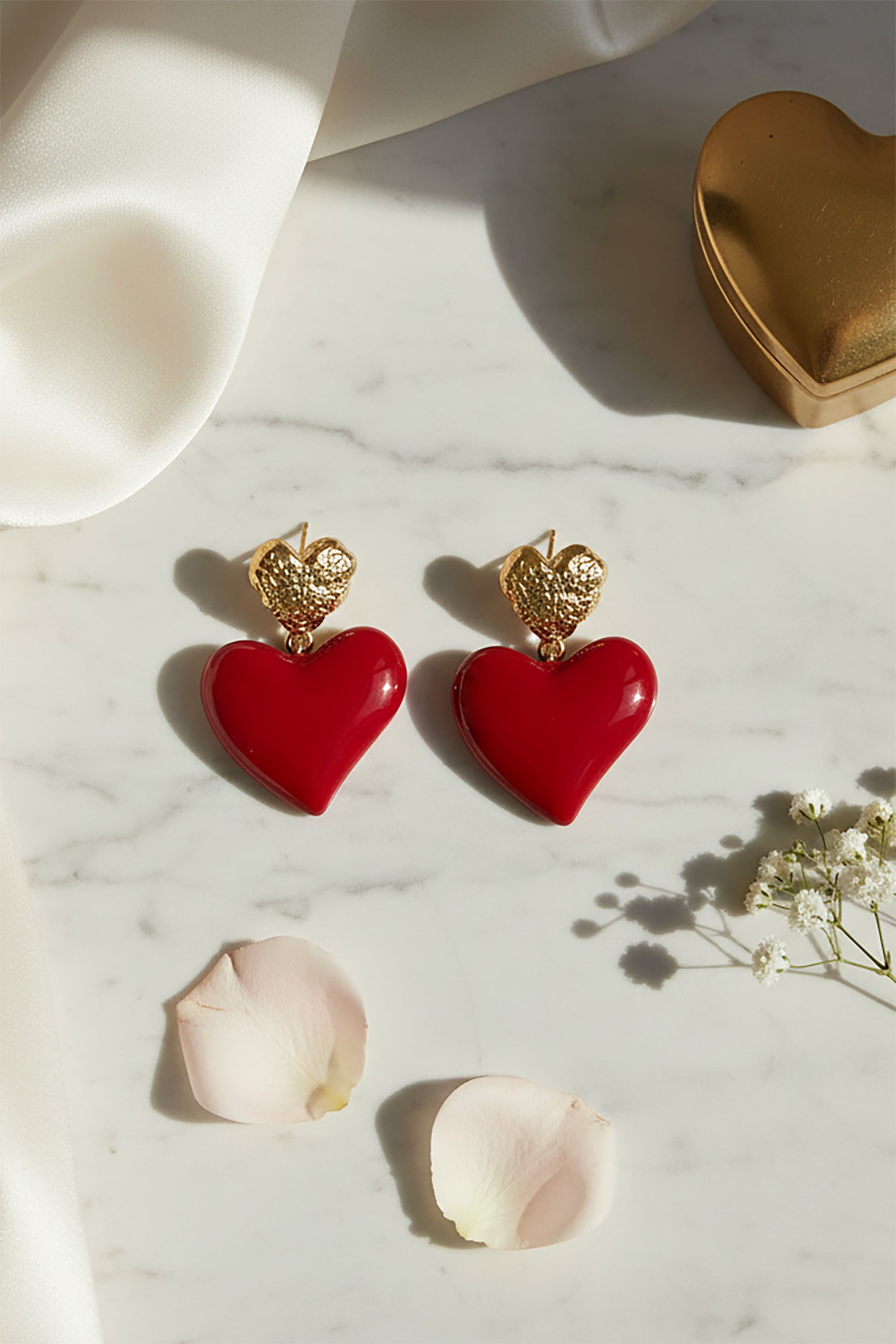  Scarlet Heart Earring - Gold - RUM Amsterdam