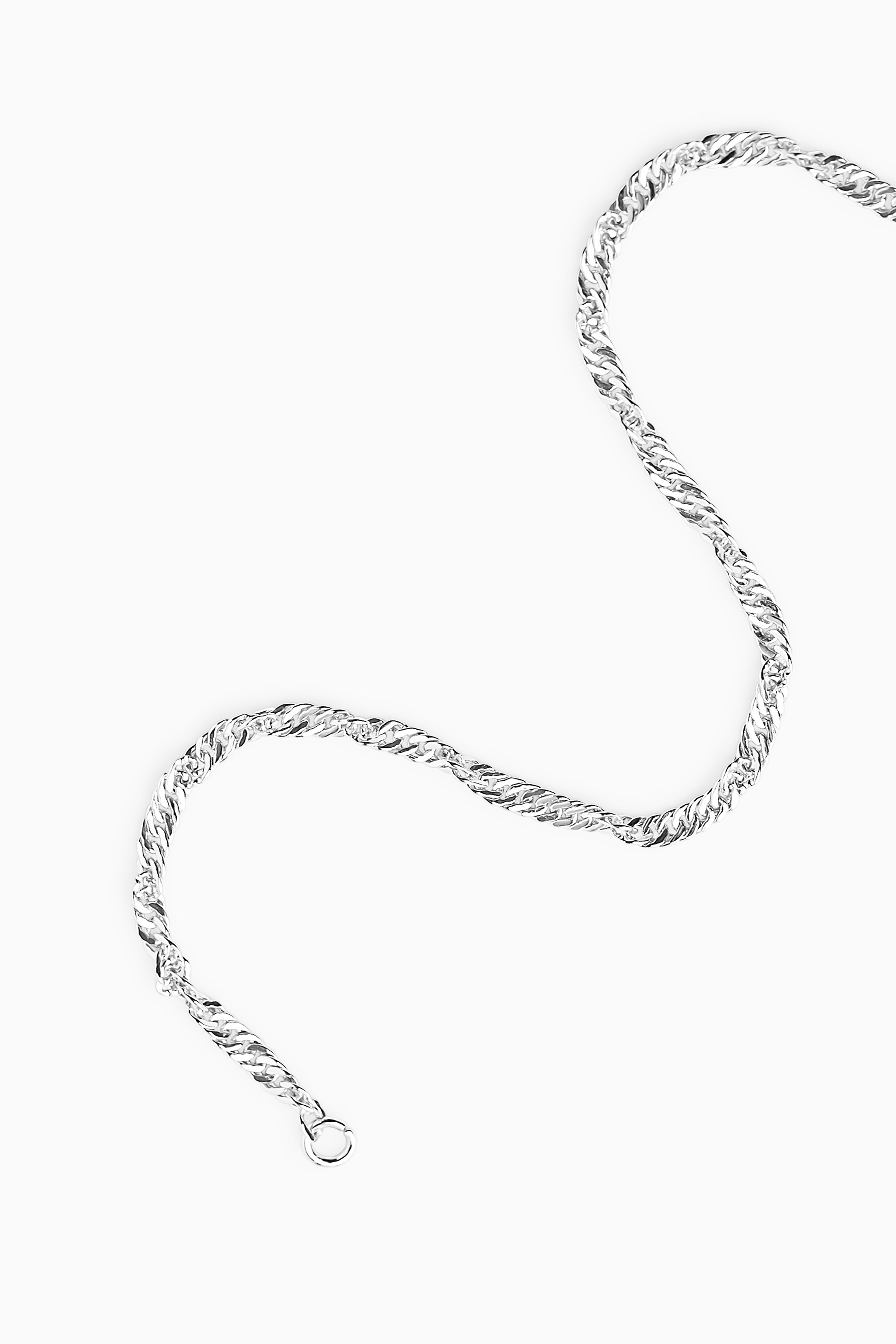 Twisted Rope Bracelet - Silver