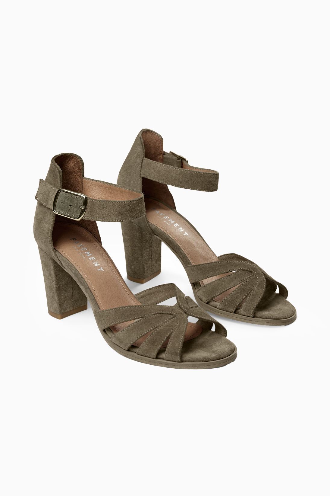 Gillian Heels - Dust Green Suede