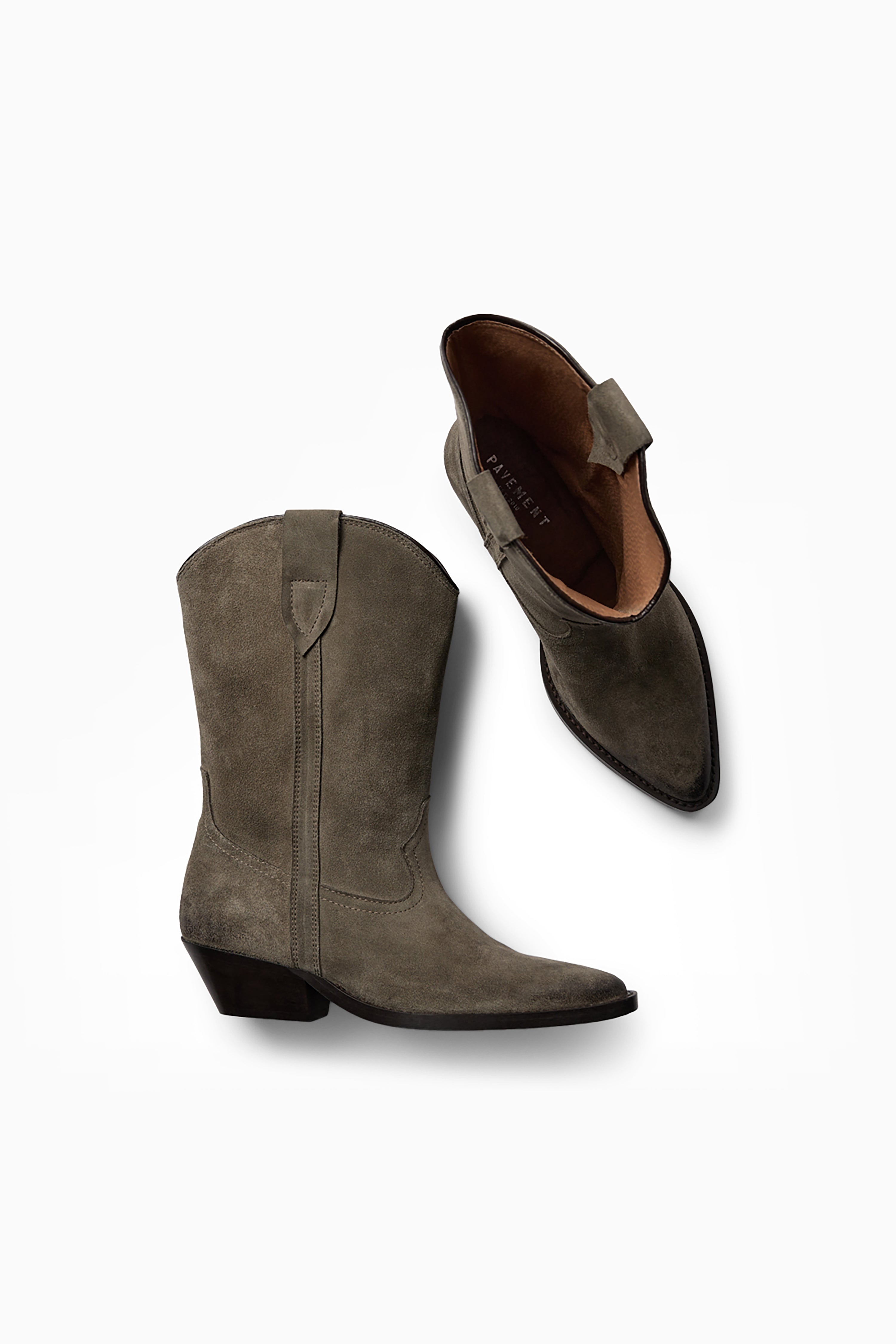 Nikki Boot - Khaki Suede