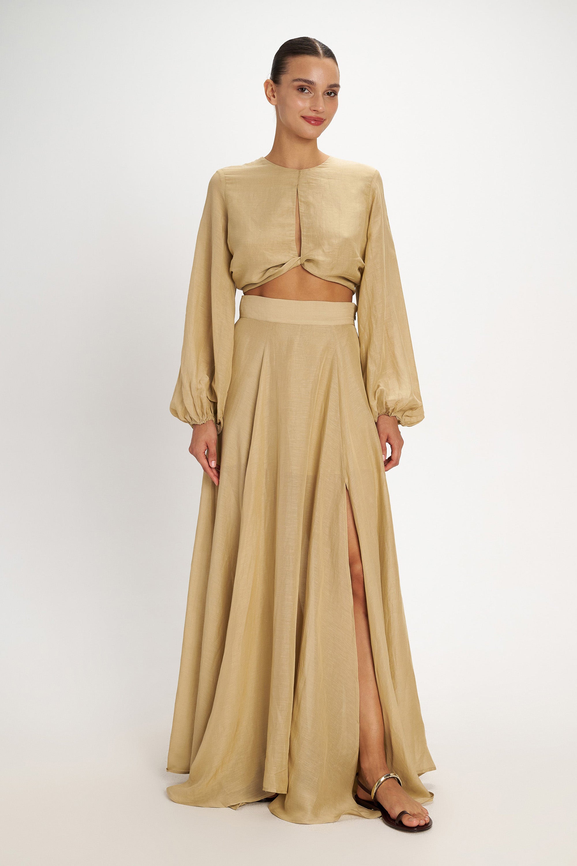 Callisto Maxi Skirt - Beige