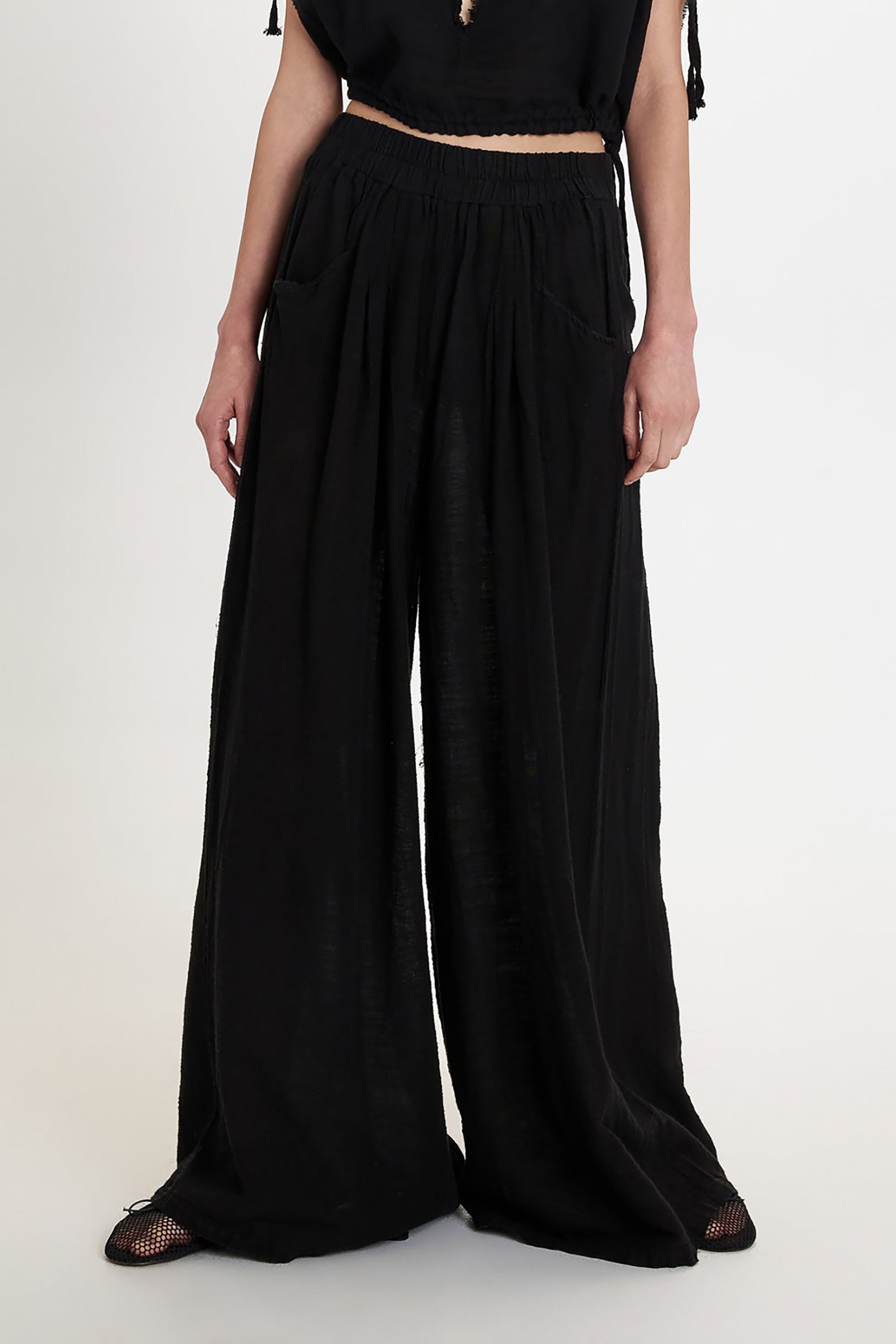 Gauze Pants - Black