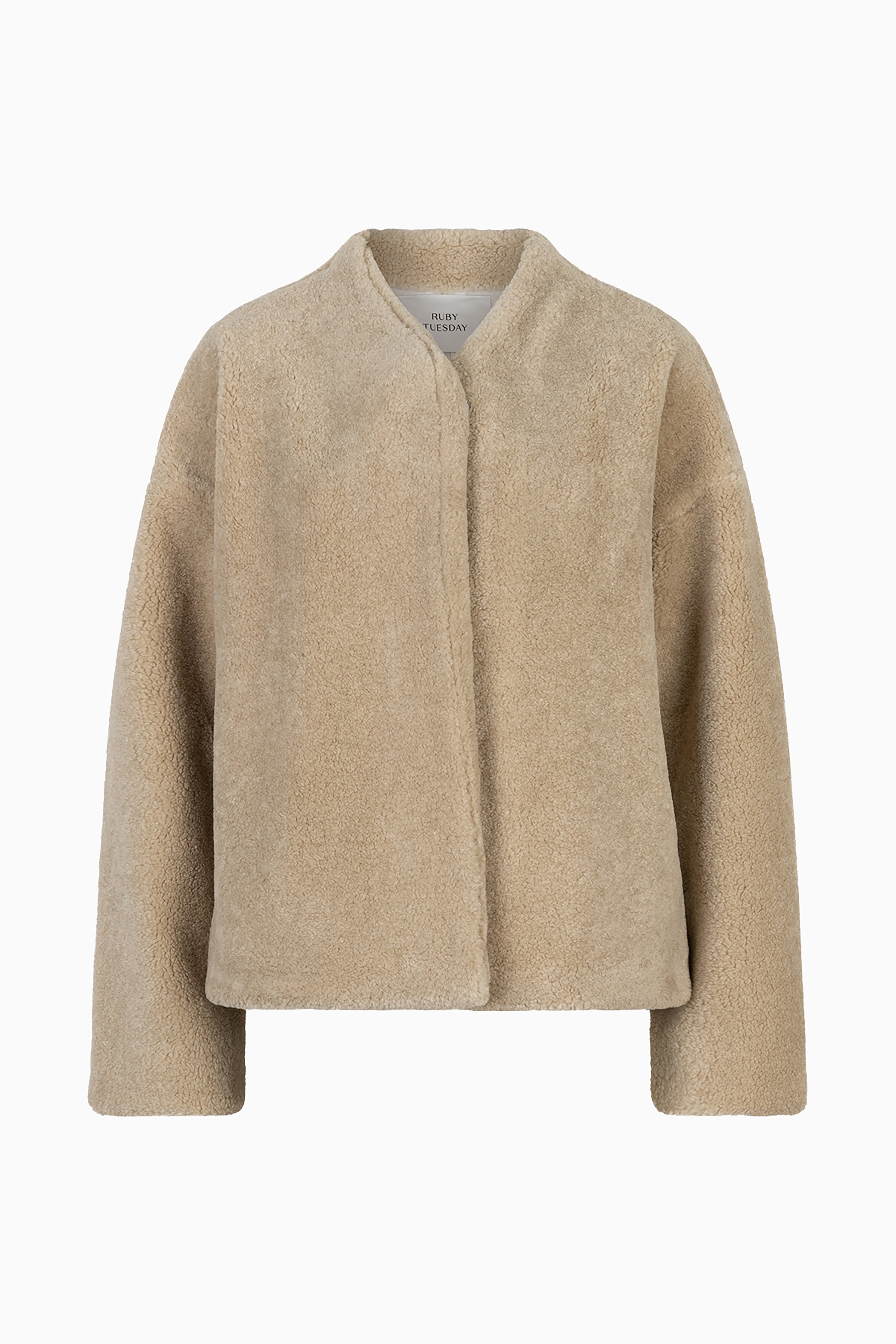 Celio Fake Fur Jacket - Sand