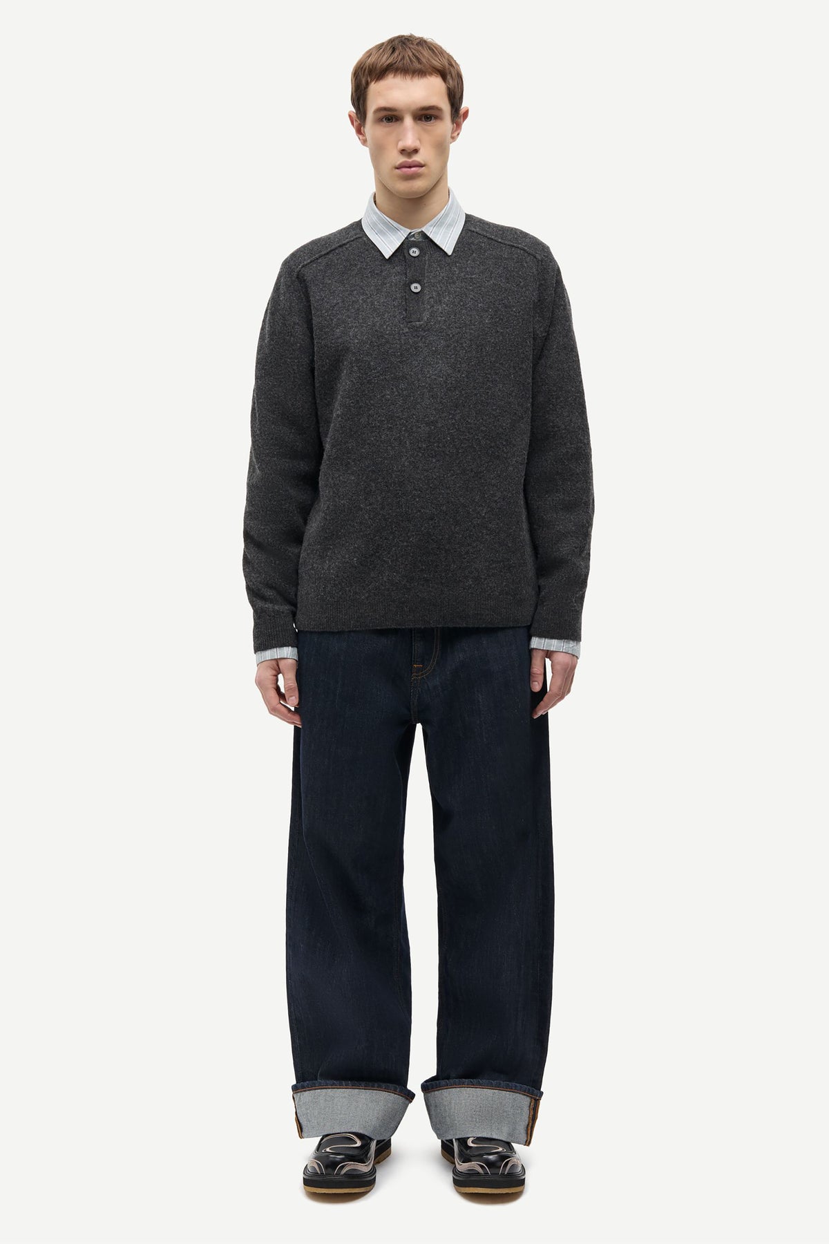 Sarick Sweater - Dark Grey Melange