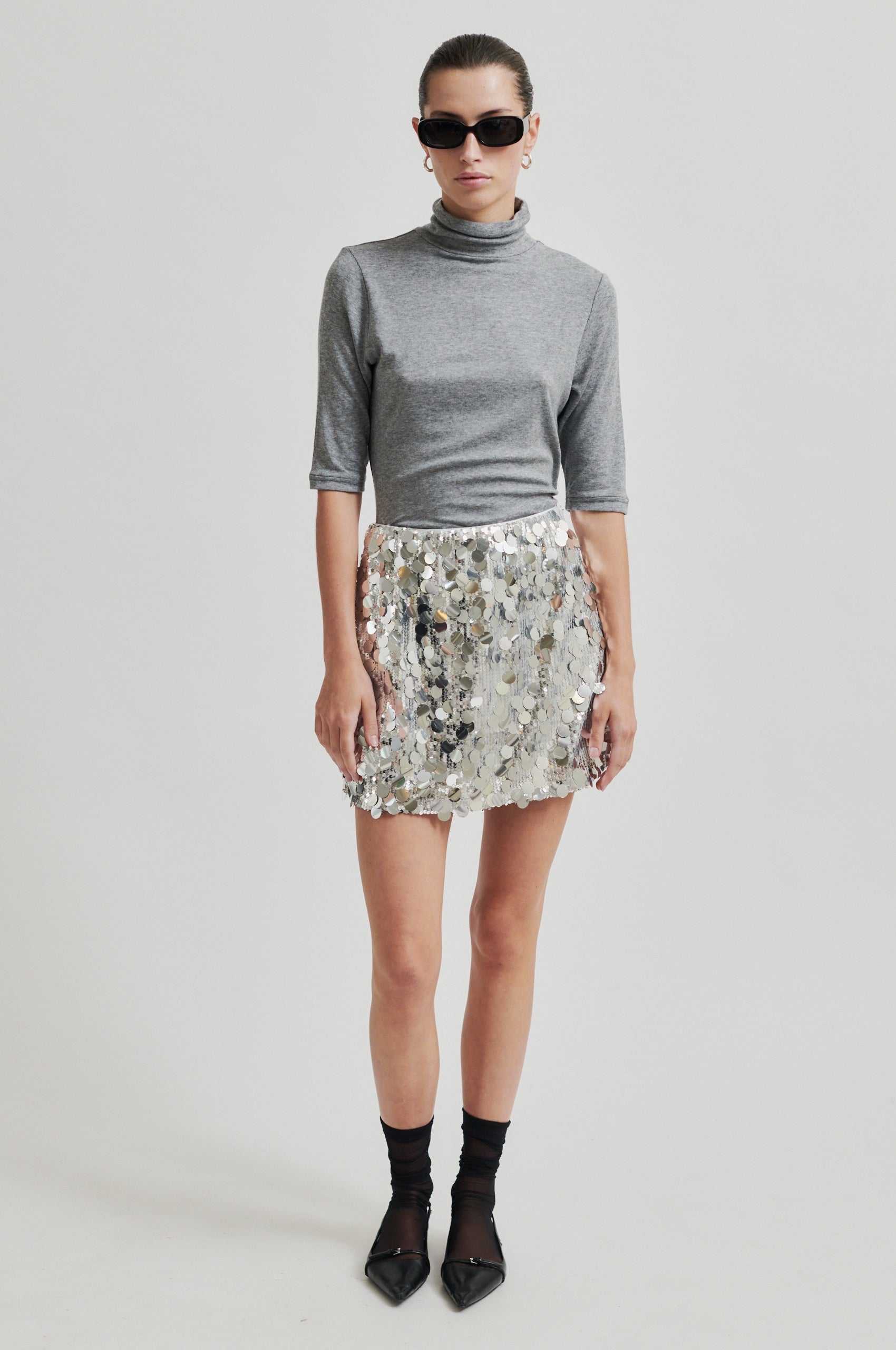  Audra Short Skirt - Silver - RUM Amsterdam