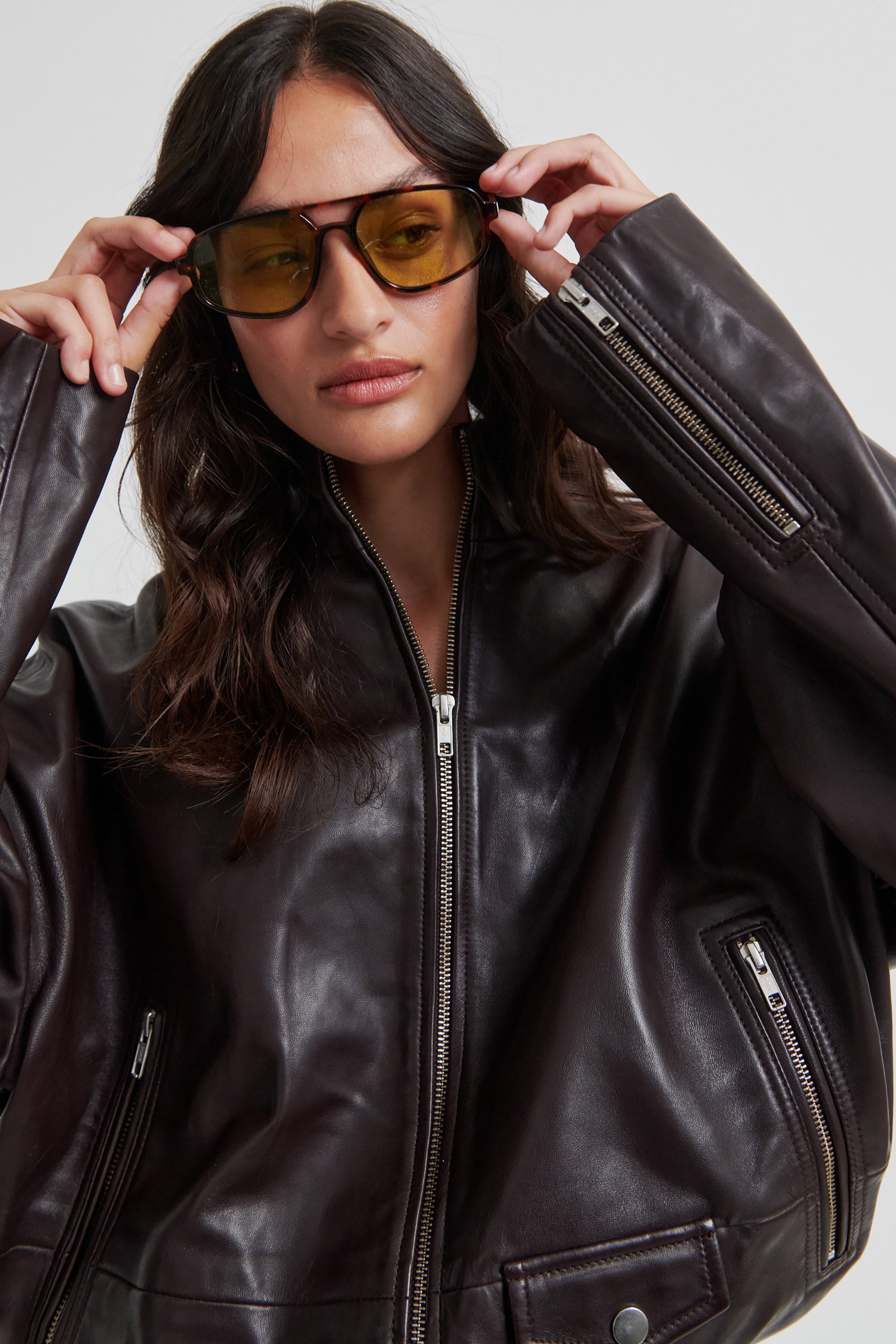  Boston Leather Jacket - Fudge - RUM Amsterdam