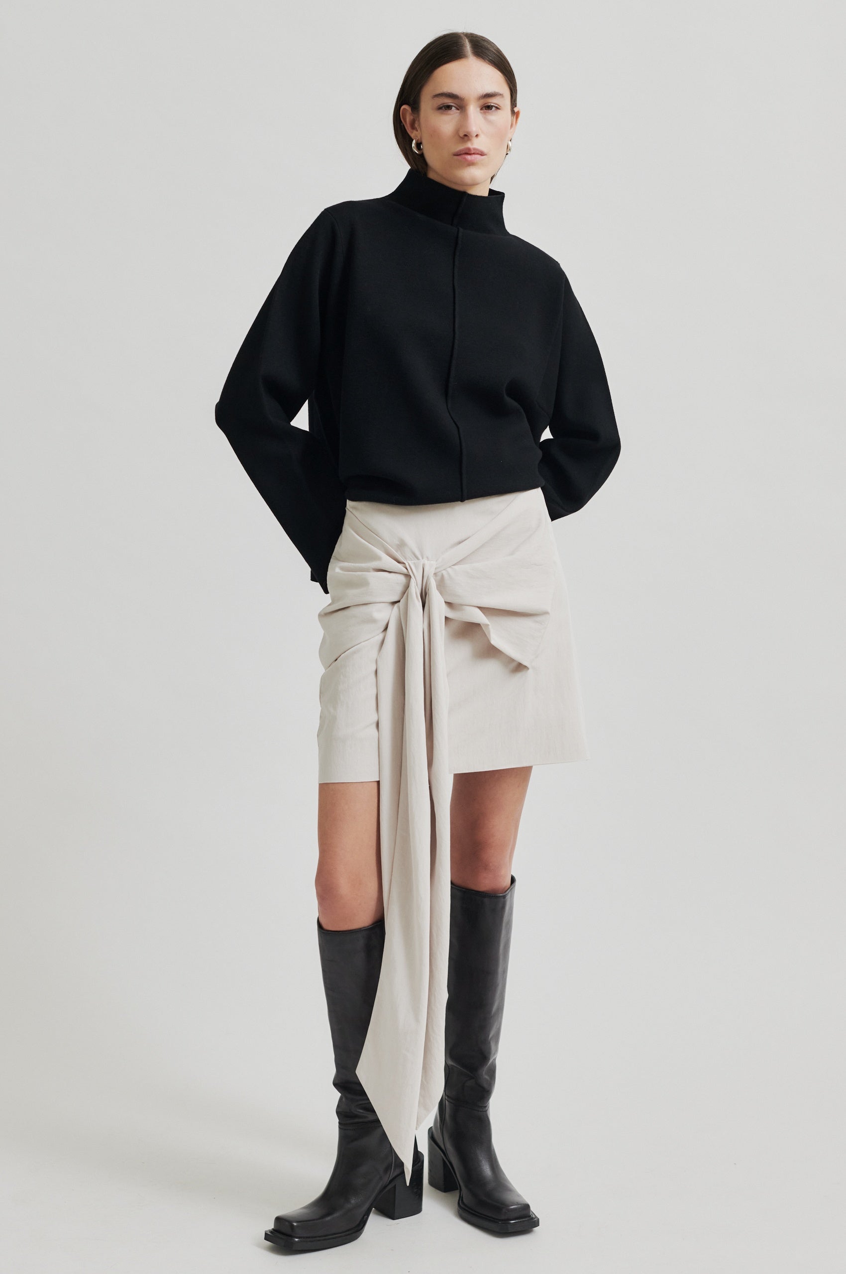  Festive Bow Skirt - Pumice Stone - RUM Amsterdam