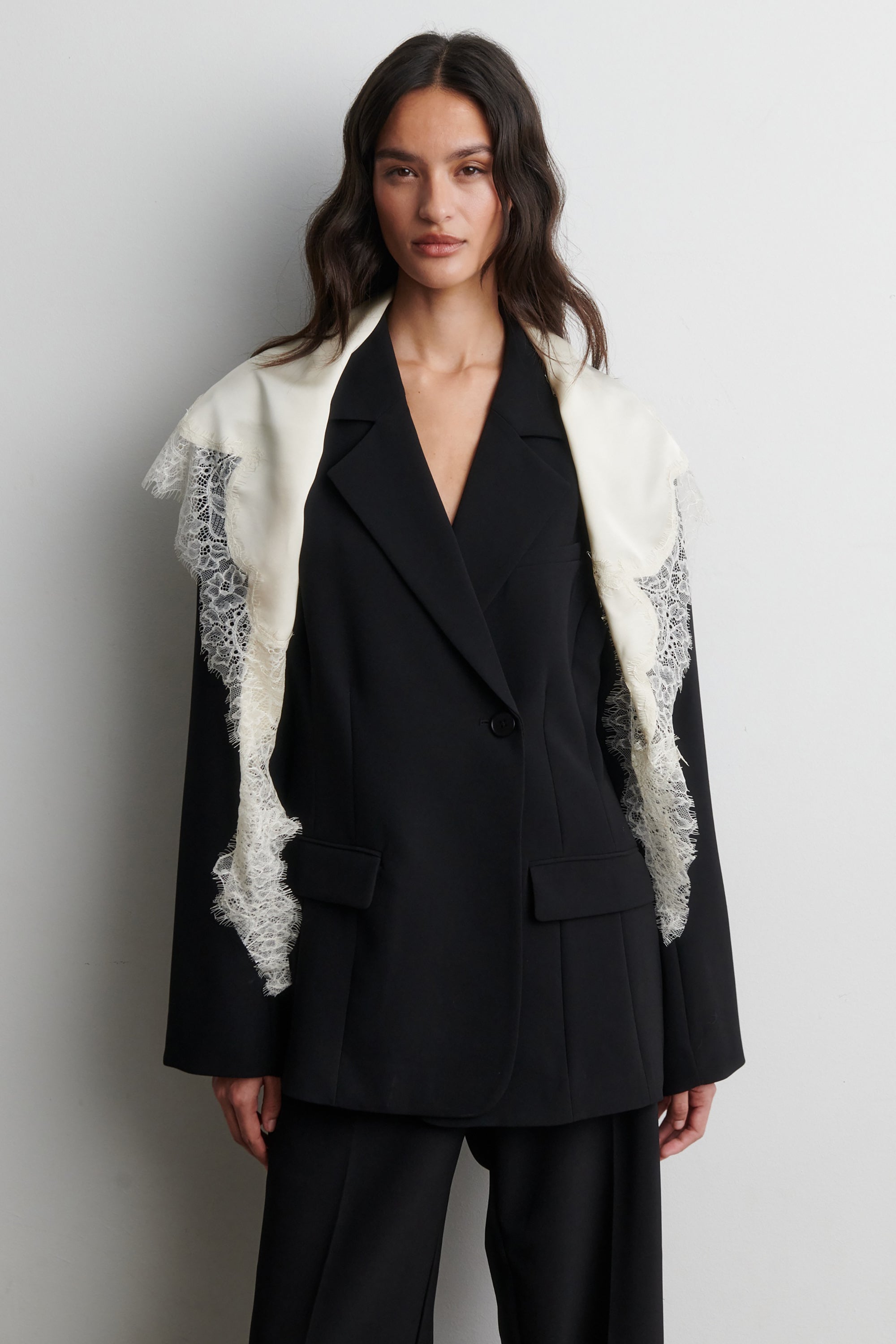  Lacia Contrast Hip Scarf - Cream - RUM Amsterdam