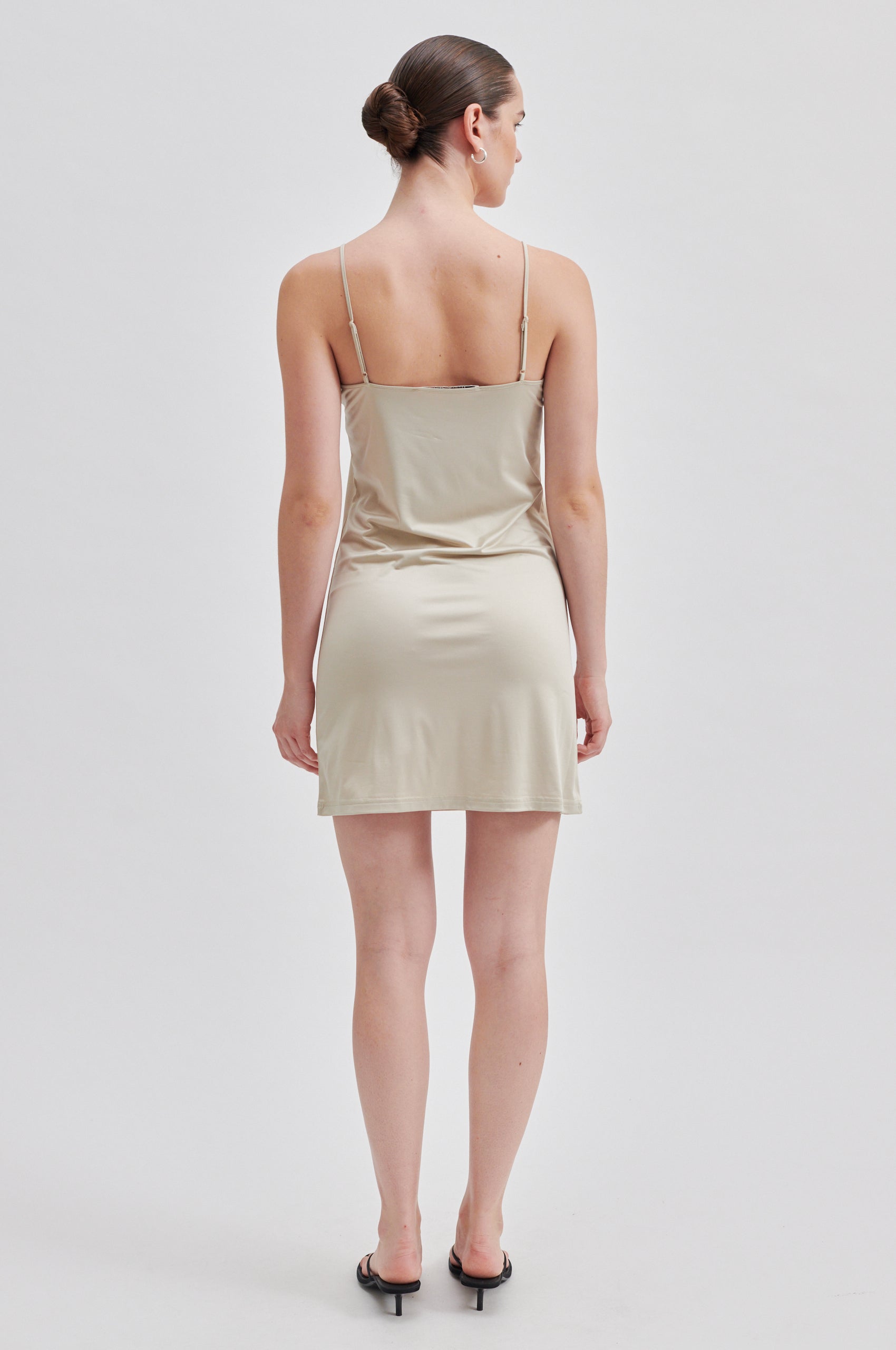 Second Female Slippy Slip Dress - Pumice Stone - RUM Amsterdam