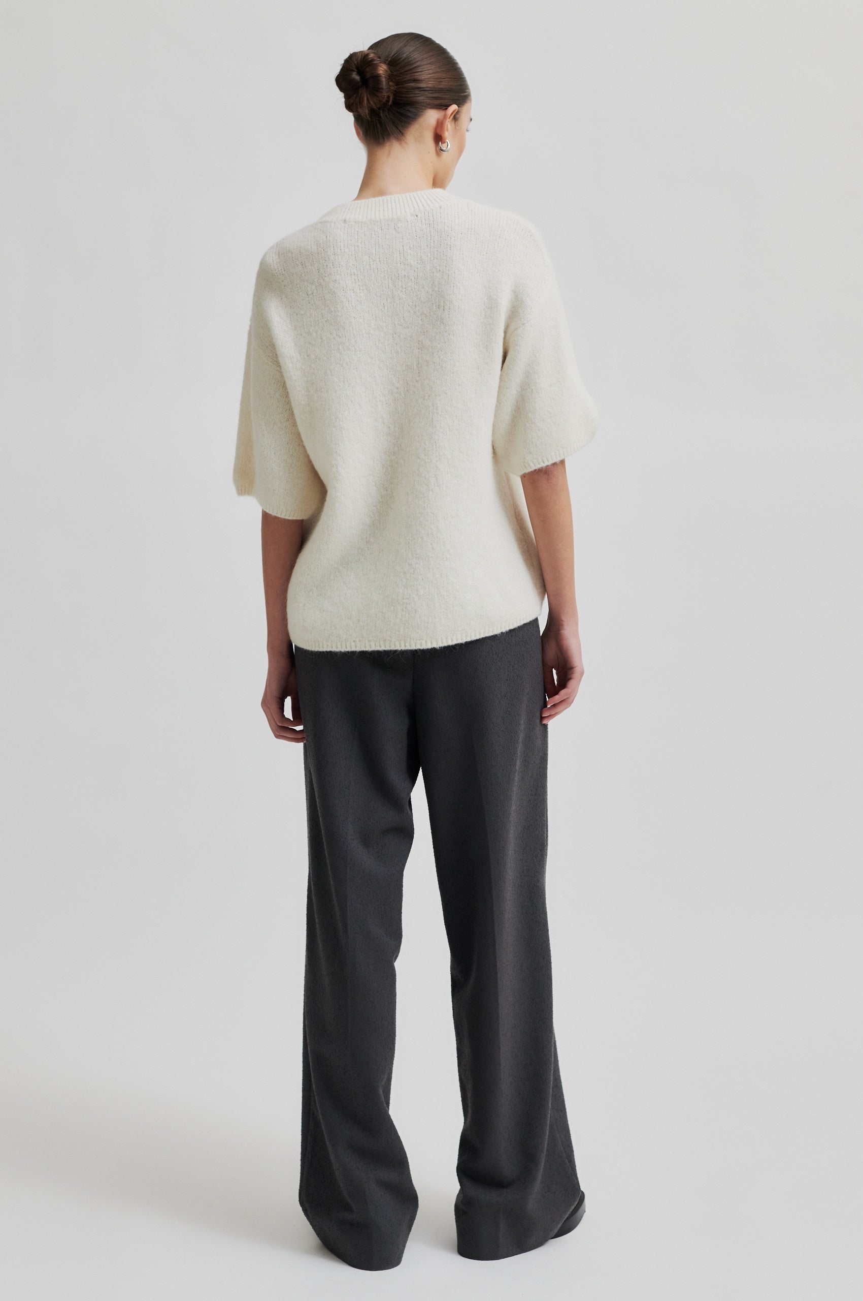 Second Female Wanda Knit O-Neck Top - Dark Chalk - RUM Amsterdam