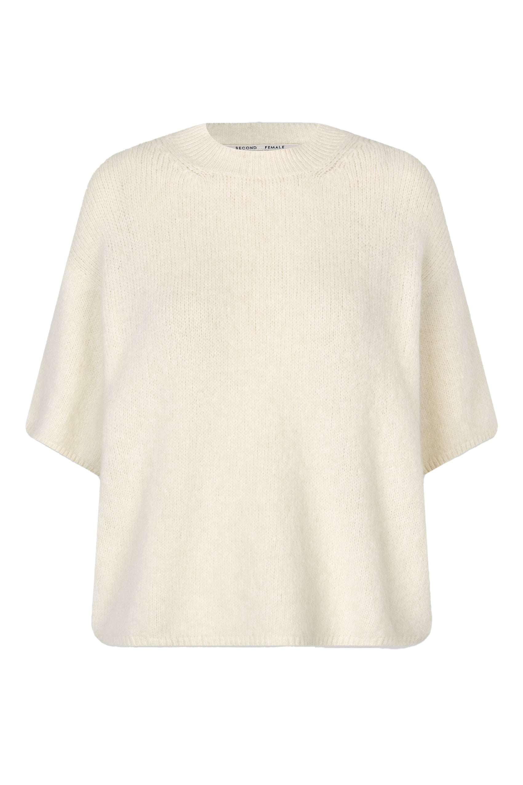 Second Female Wanda Knit O-Neck Top - Dark Chalk - RUM Amsterdam