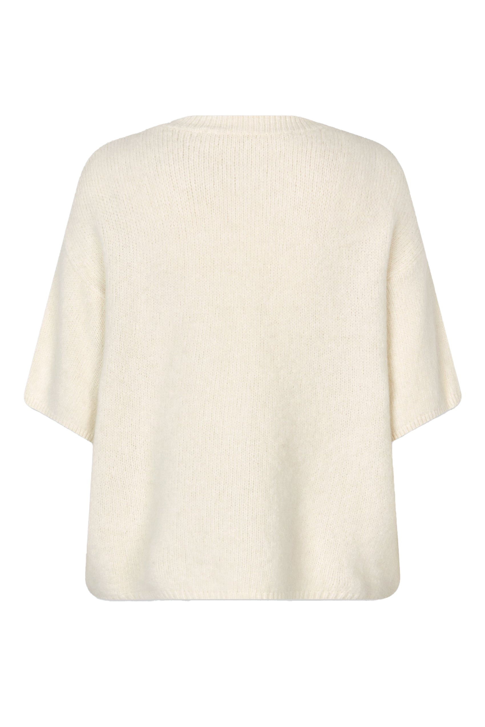 Second Female Wanda Knit O-Neck Top - Dark Chalk - RUM Amsterdam