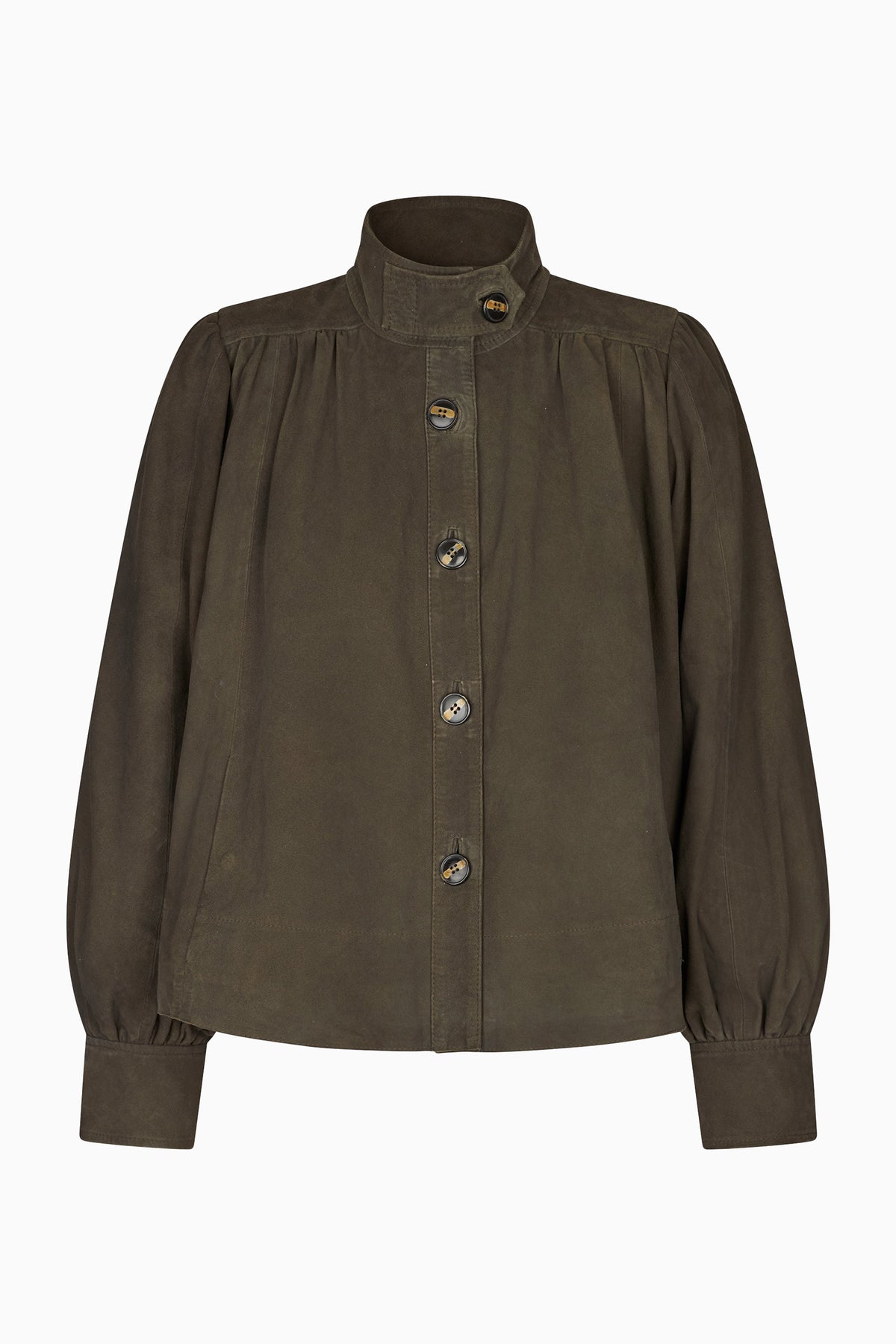 Zonie Suede Jacket - Black Olive