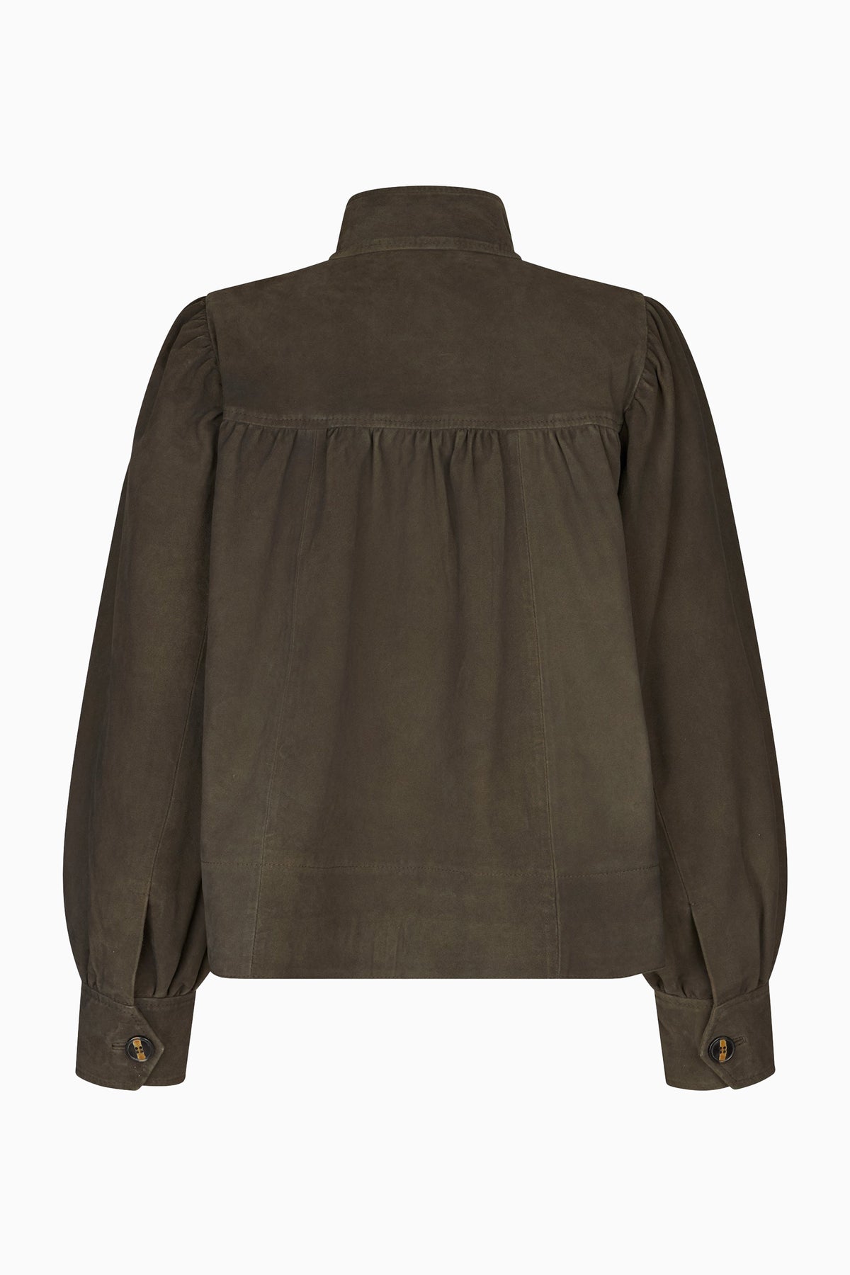 Zonie Suede Jacket - Black Olive