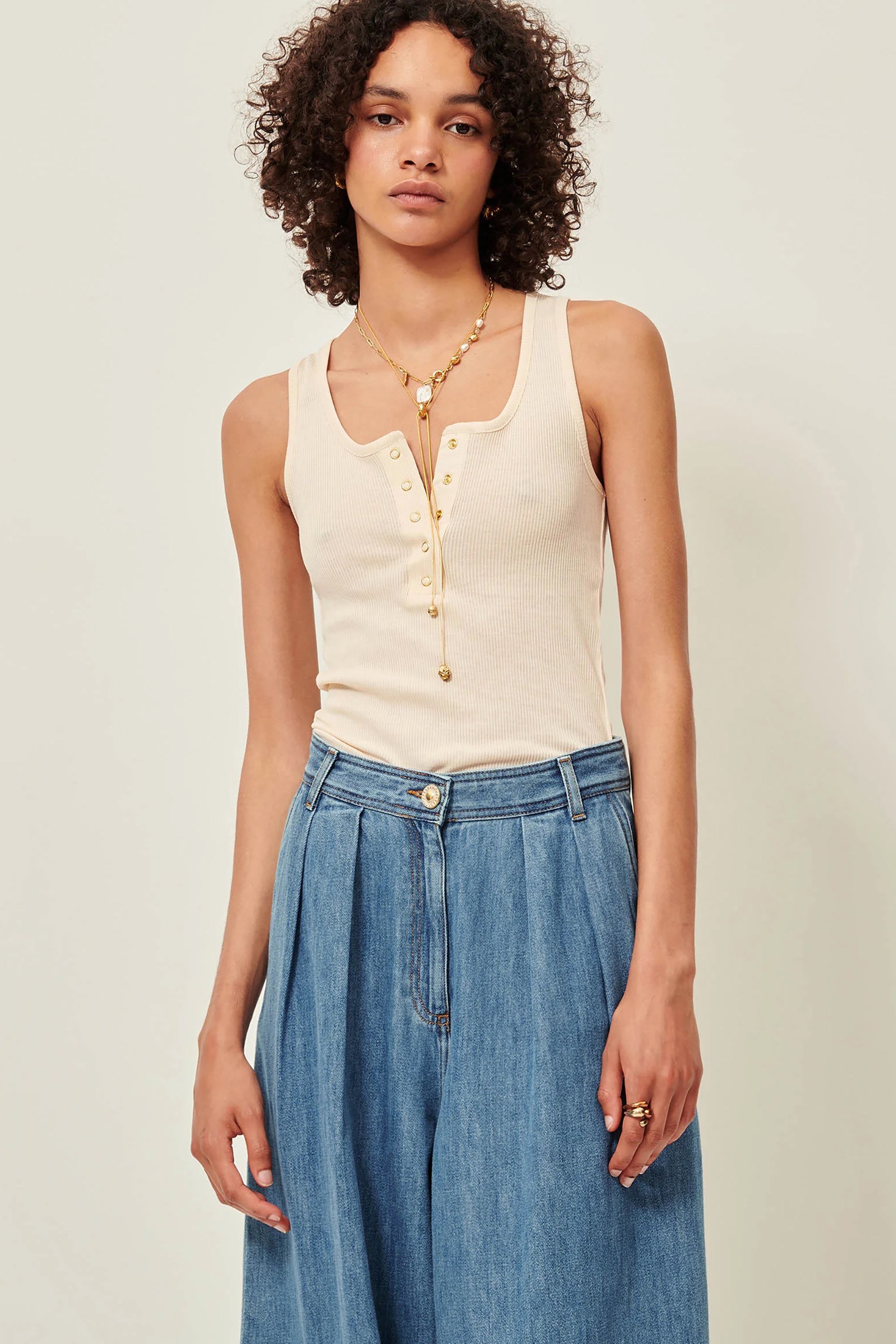 Camargo Tank Top - Fleur De Sel