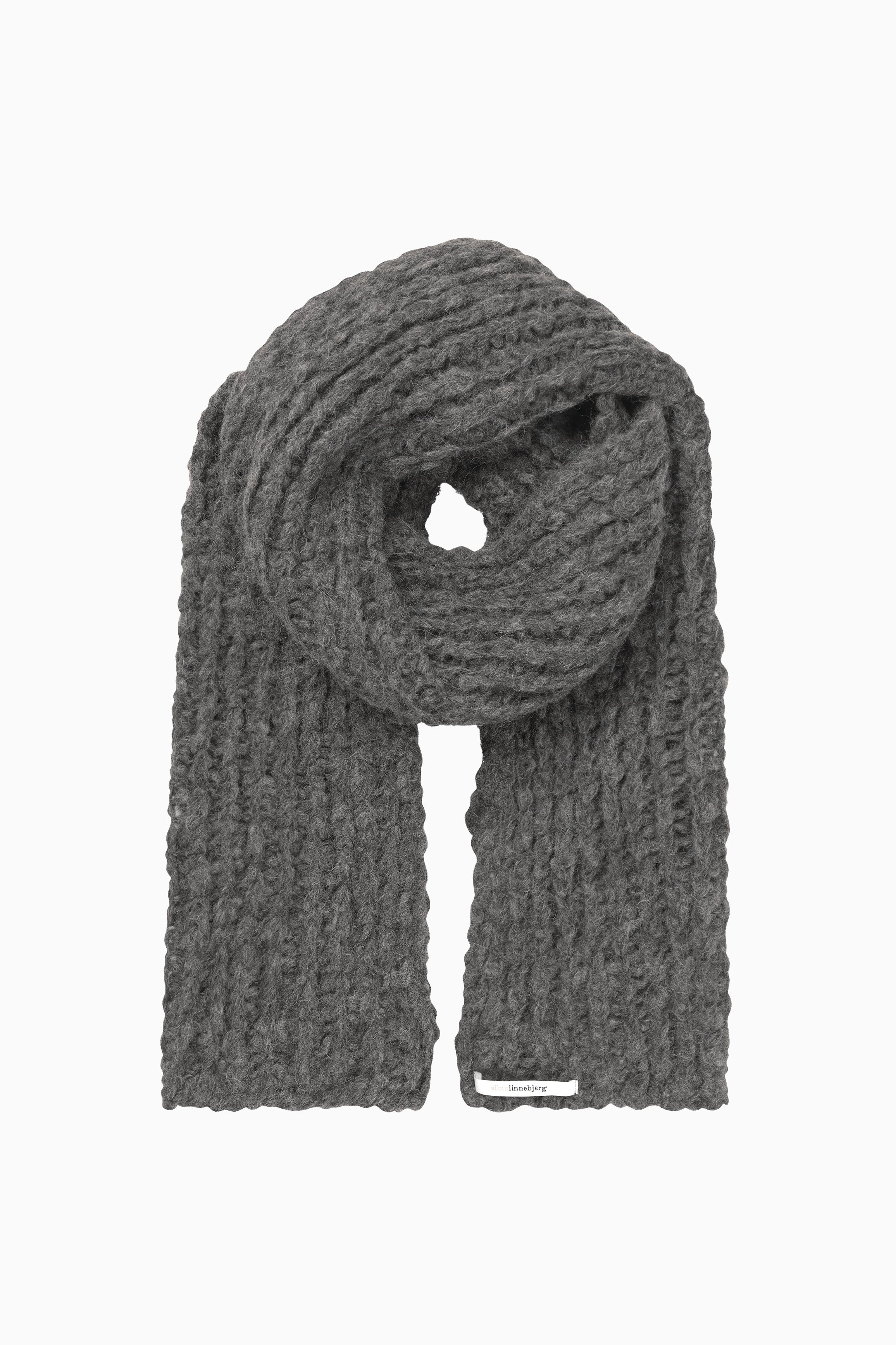 Beatriz Scarf - Dark Melange Grey