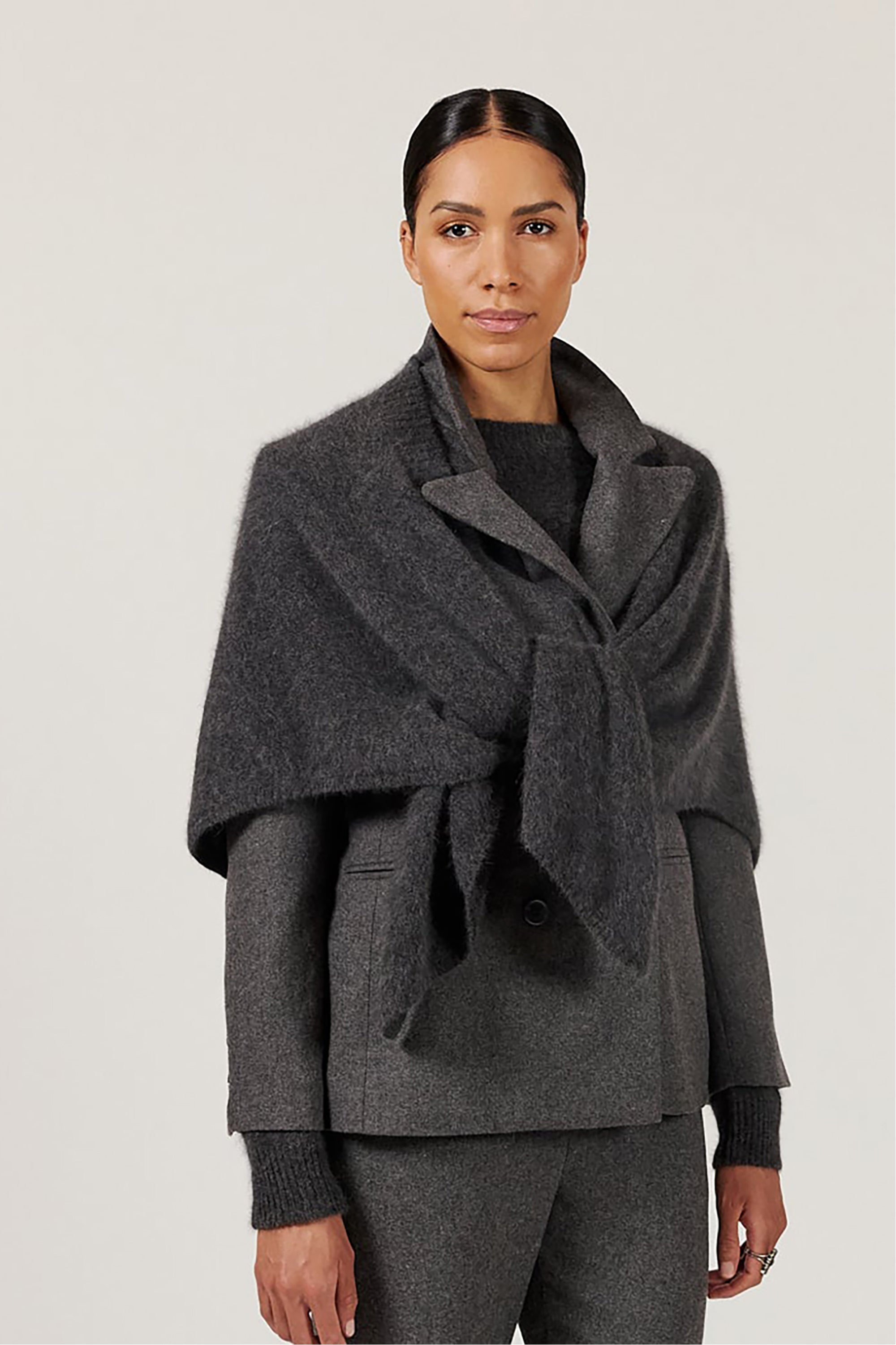  Sanne Cardigan - Dark Grey Melange - RUM Amsterdam