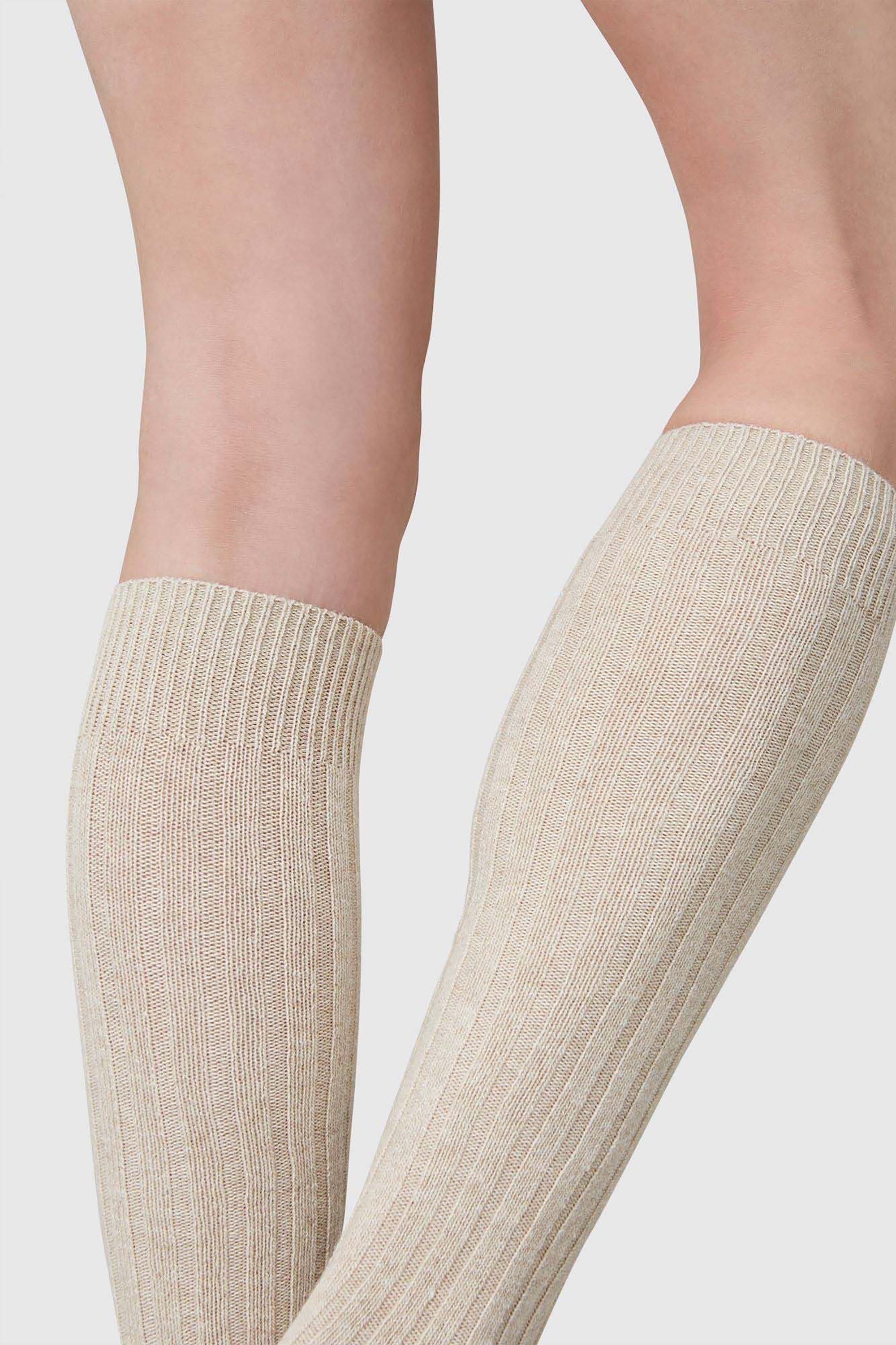Bodil Chunky Knee-High Socks - Oat