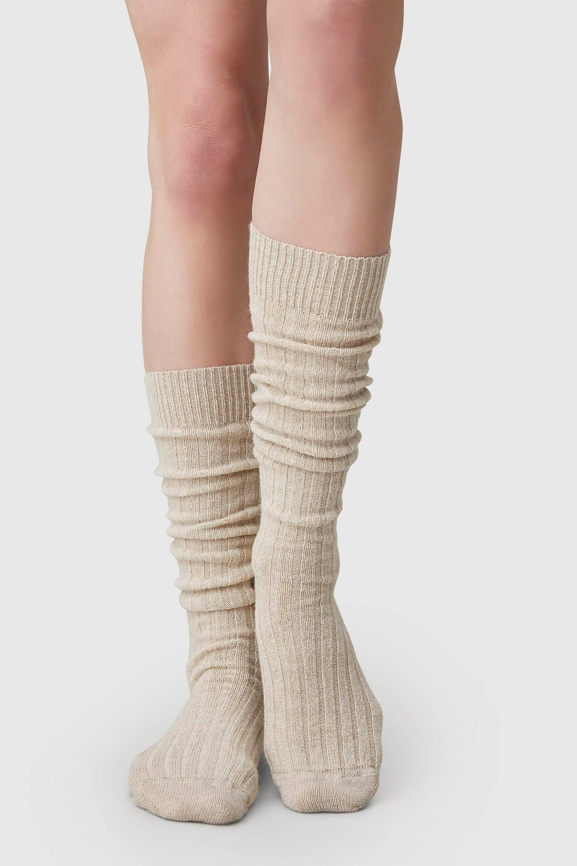 Bodil Chunky Knee-High Socks - Oat