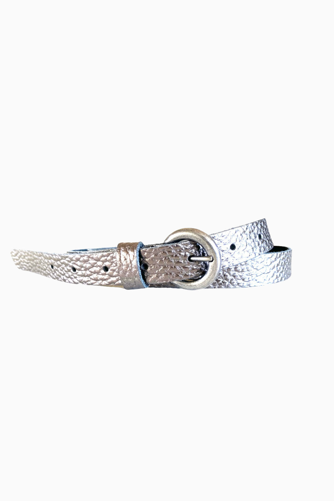 Mila Leather Belt - Zanzibar Silver